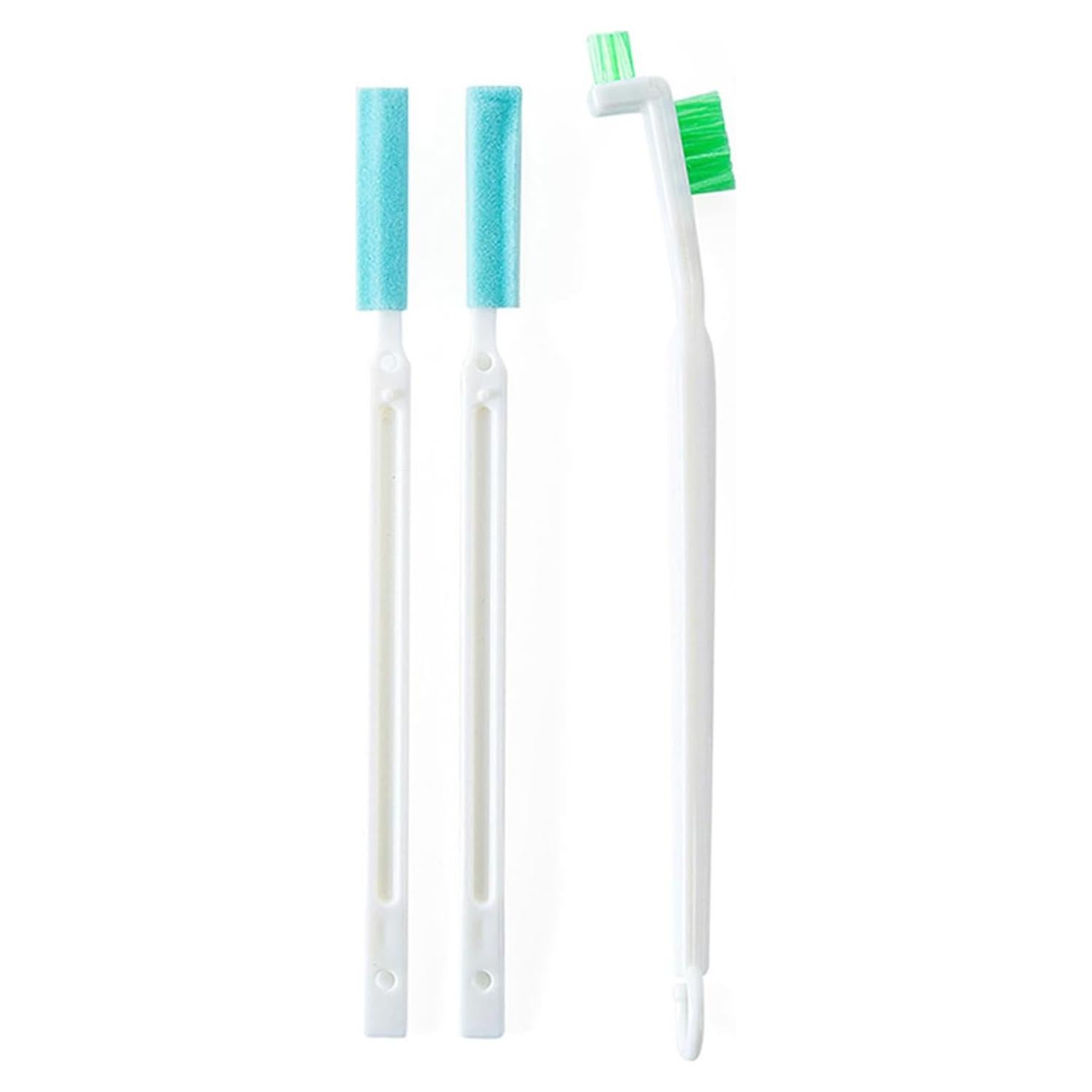 NewFeru Bottle Cap Brush Mini with Little Flat Detail Scrubbers, Tiny Crevice Split Crack Cleaner for Cleaning Groove Gap Corner of Lids, Window Door Tracks, Grout, Small Parts, and Keyboard (3)