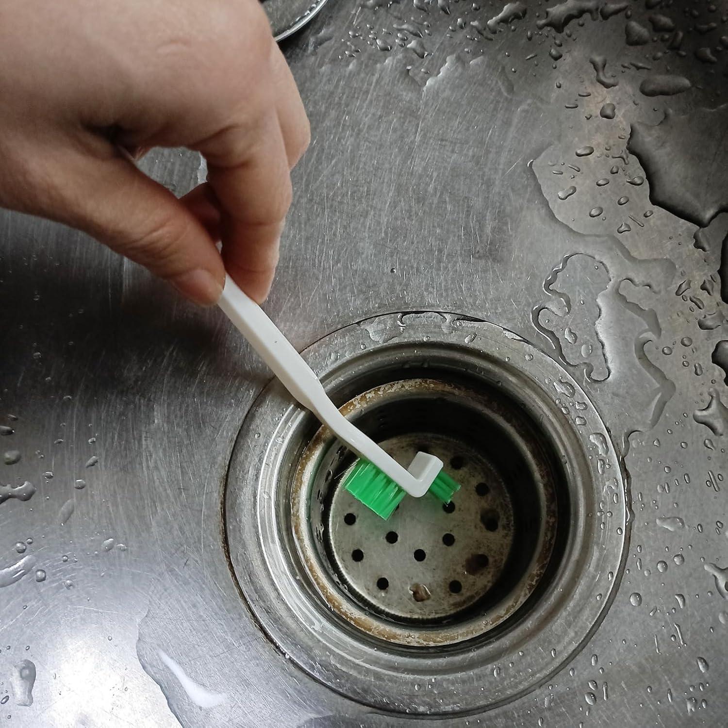 NewFeru Bottle Cap Brush Mini with Little Flat Detail Scrubbers, Tiny Crevice Split Crack Cleaner for Cleaning Groove Gap Corner of Lids, Window Door Tracks, Grout, Small Parts, and Keyboard (3)