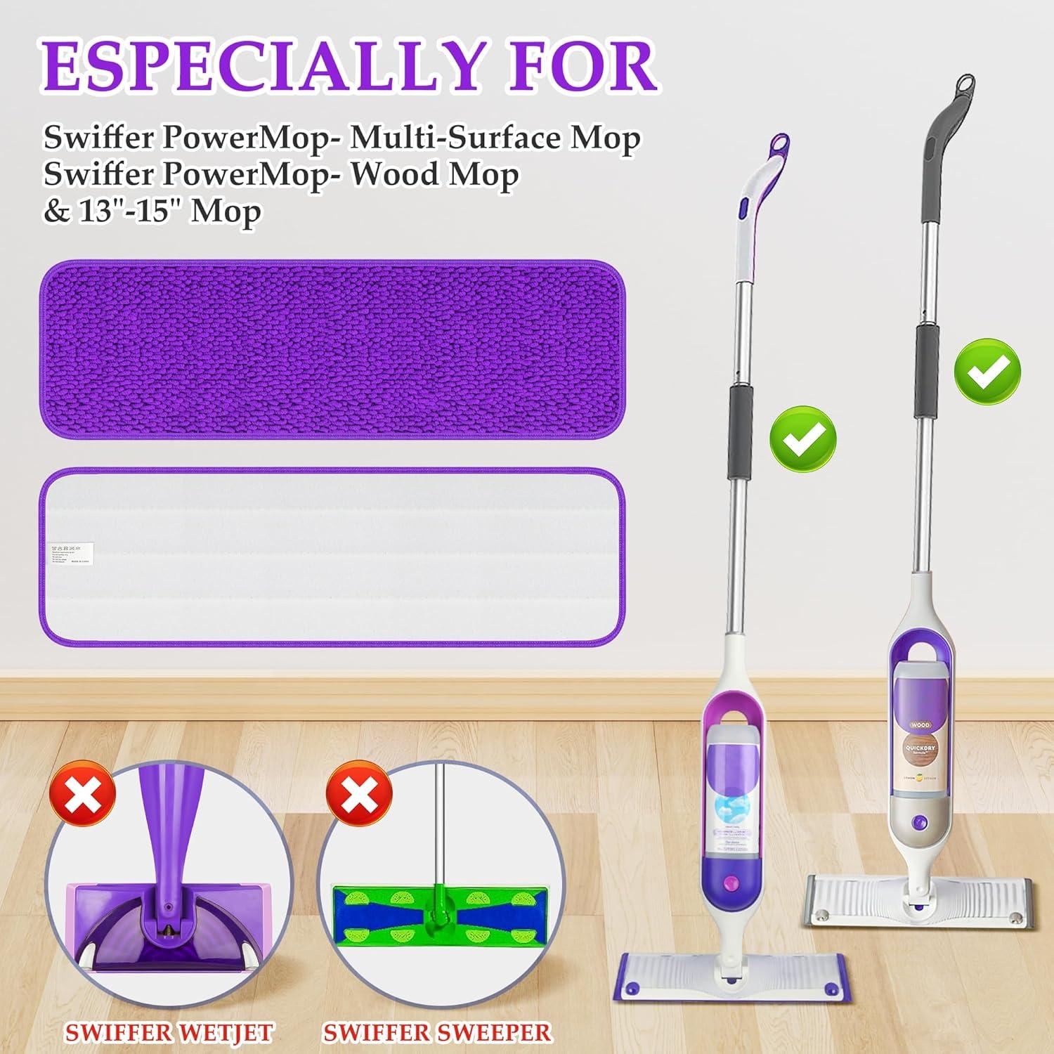 Paños de Microfibra Reutilizables Papclean para Swiffer 38x12 cm - 3 Piezas