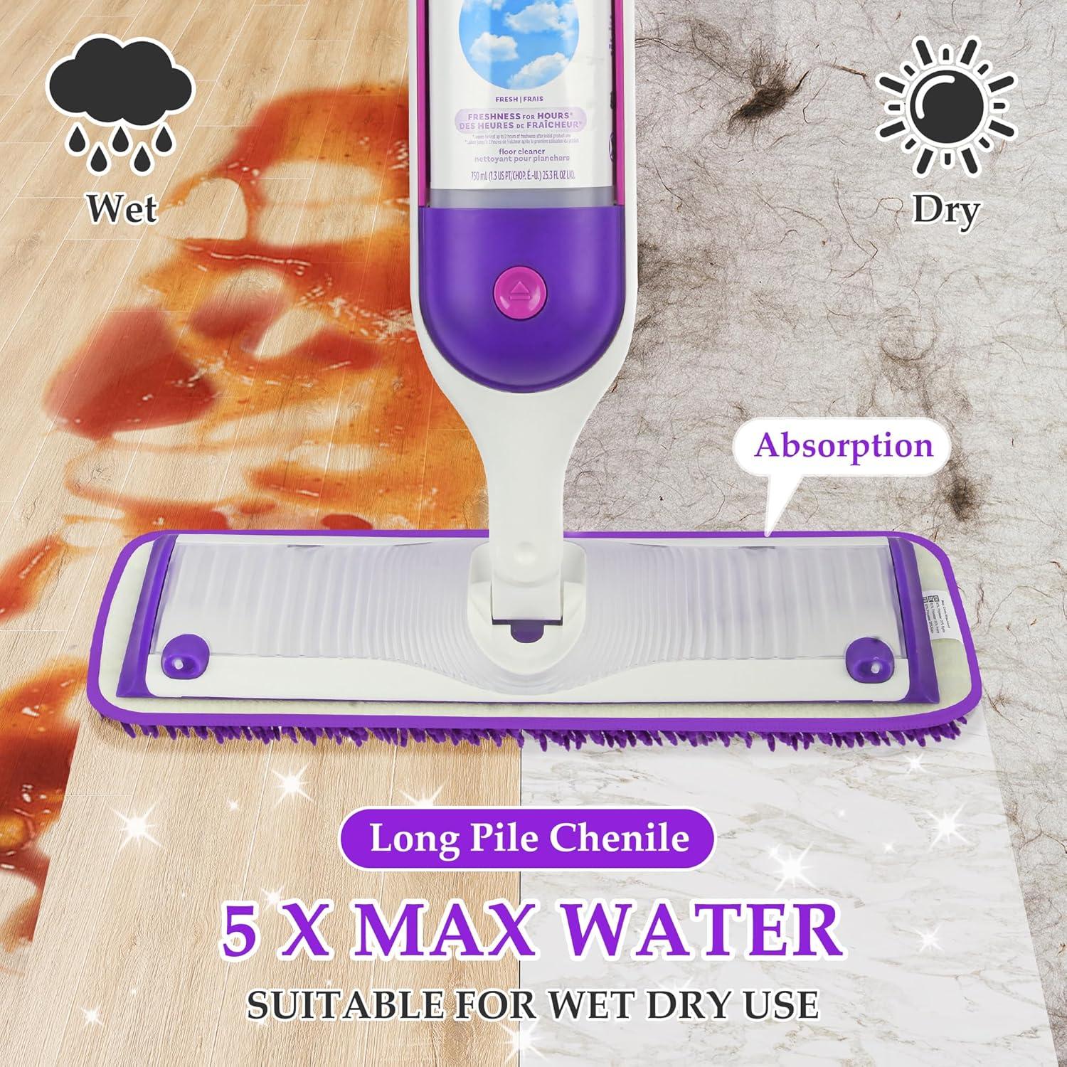 Paños de Microfibra Reutilizables Papclean para Swiffer 38x12 cm - 3 Piezas