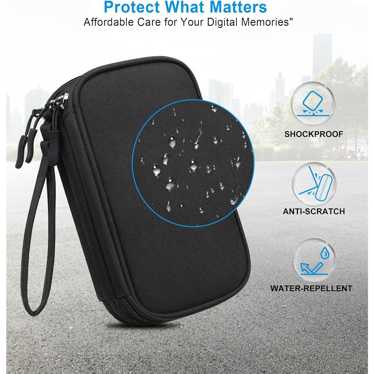 Funda Organizador USB Lacdo Negra - Gran Capacidad 4 Capas