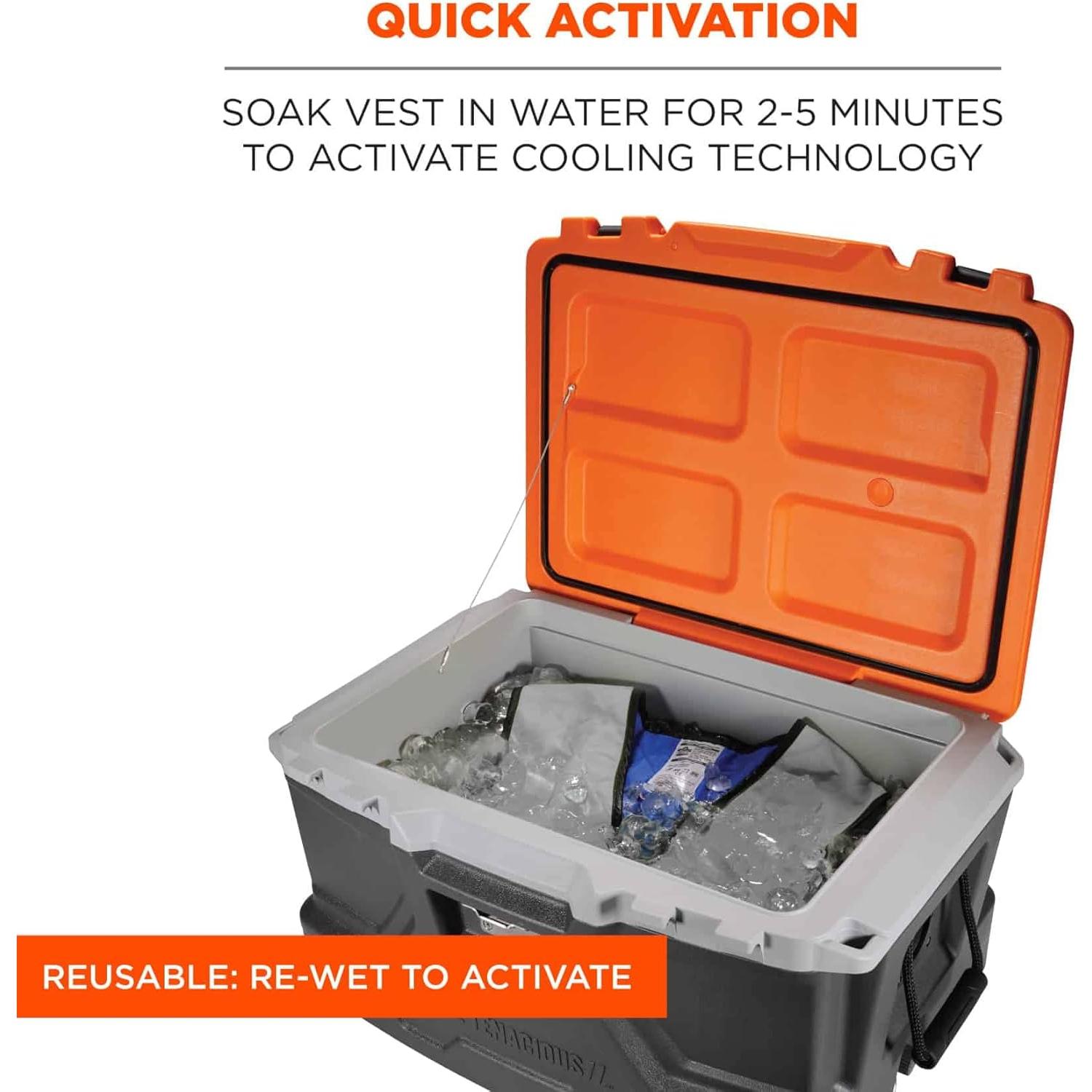 Chaleco Evaporativo Chill-Its 6665 para Hombres X-Large Gris