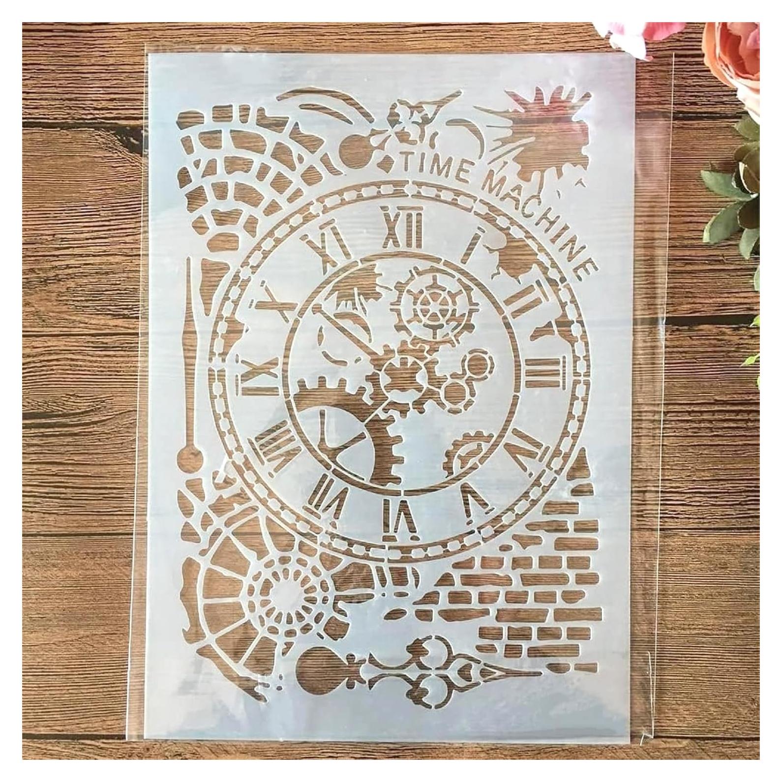 Plantilla de Pintura Reutilizable TIAMECH Reloj Mecánico A4