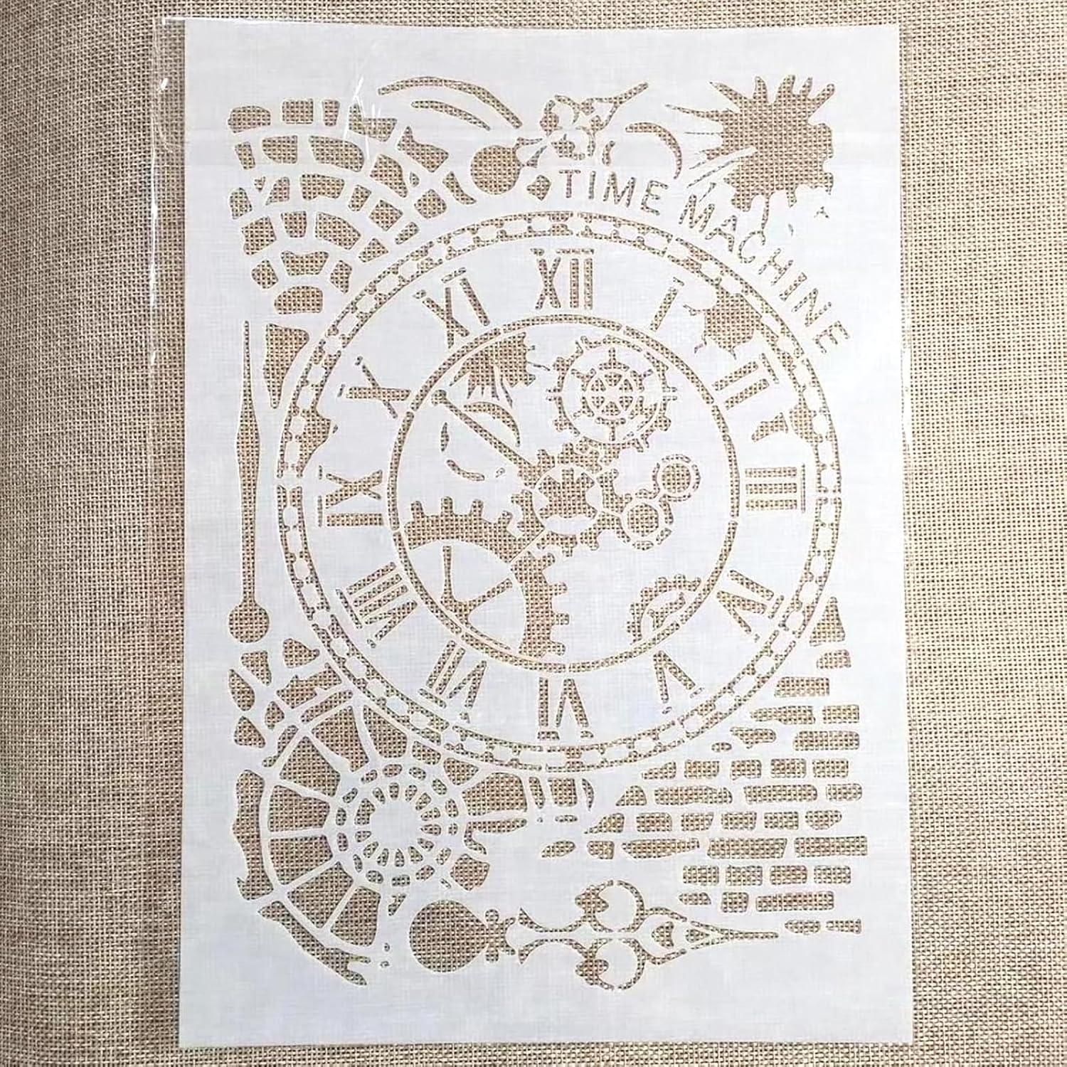Plantilla de Pintura Reutilizable TIAMECH Reloj Mecánico A4