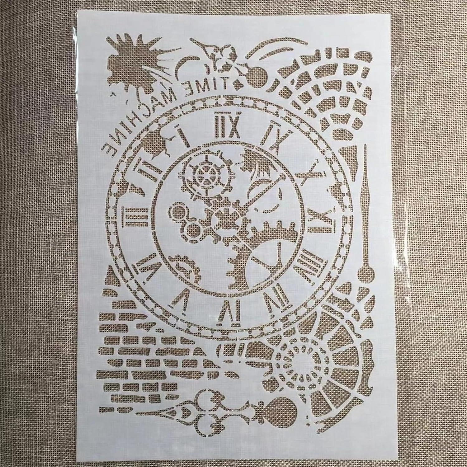 Plantilla de Pintura Reutilizable TIAMECH Reloj Mecánico A4