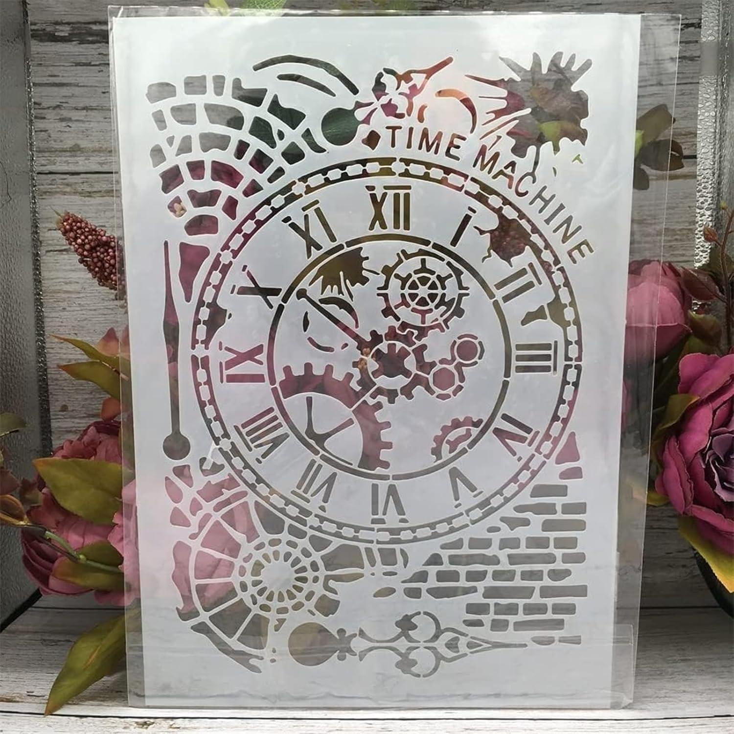 Plantilla de Pintura Reutilizable TIAMECH Reloj Mecánico A4