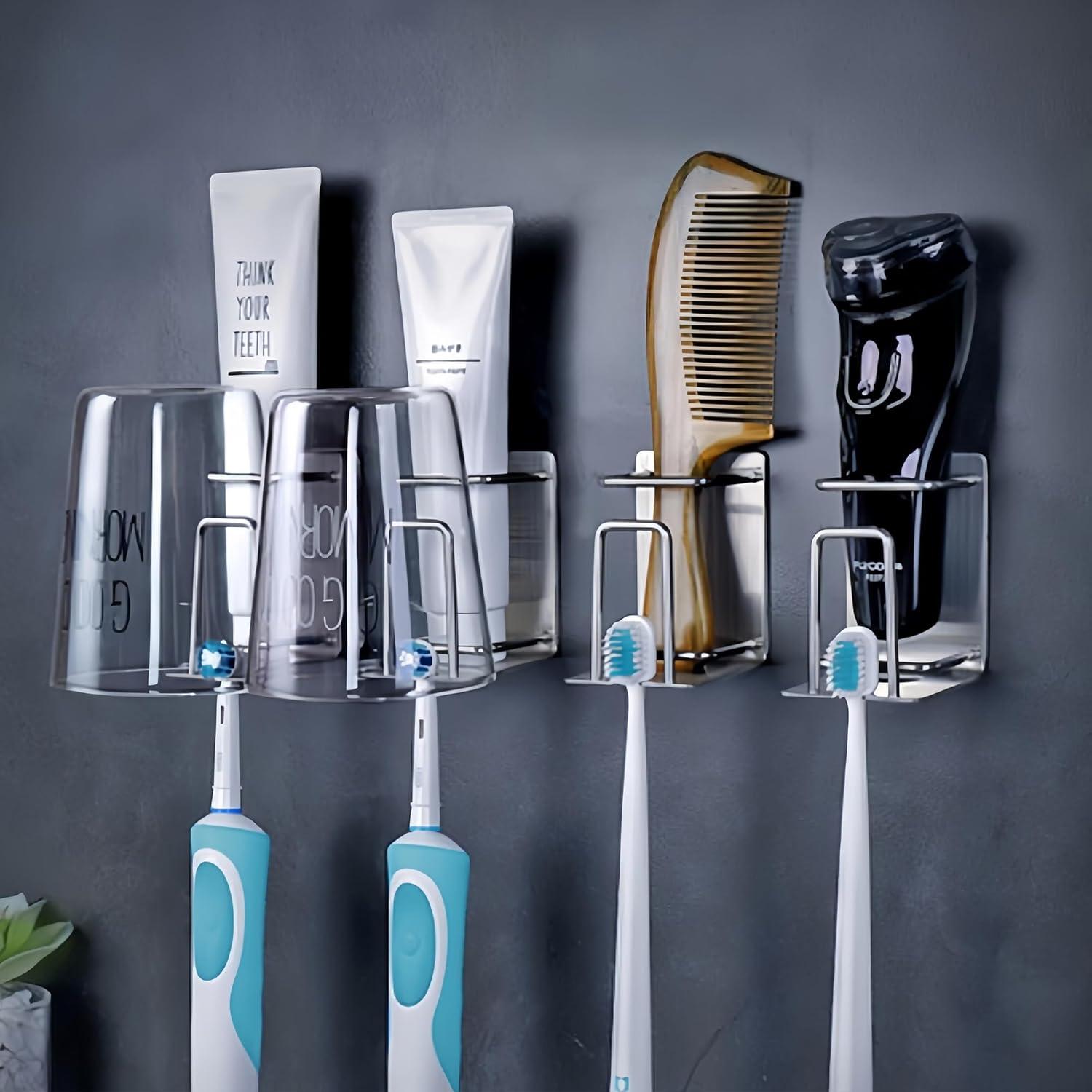 Soporte de Cepillo de Dientes VHIEDN Montado en Pared Acero Inoxidable