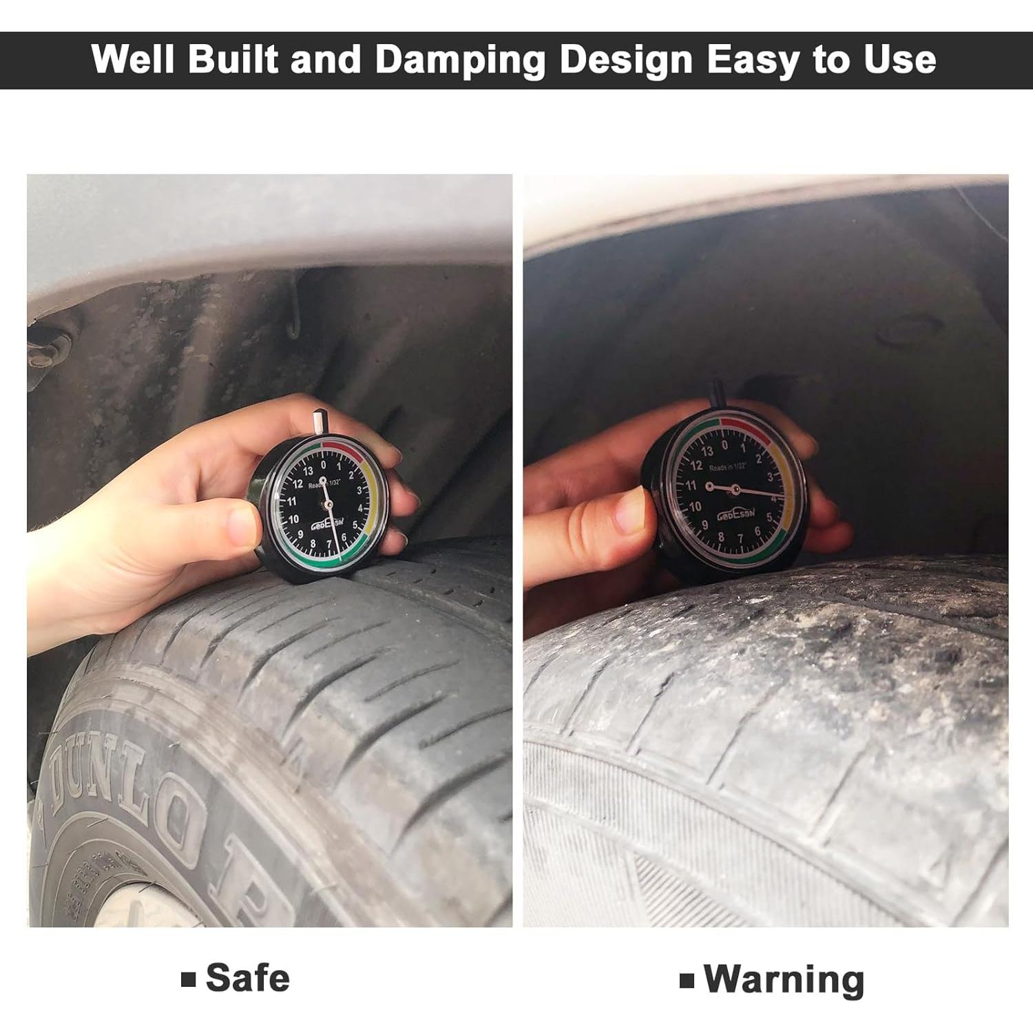 Medidor de Profundidad de Neumático GODESON 0.79 cm Dial