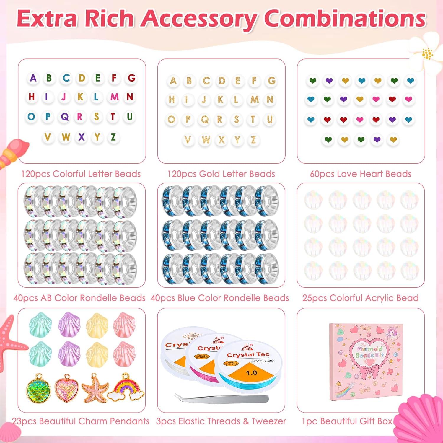 Kit de Fabricación de Pulseras Qinzave 1074 Piezas DIY