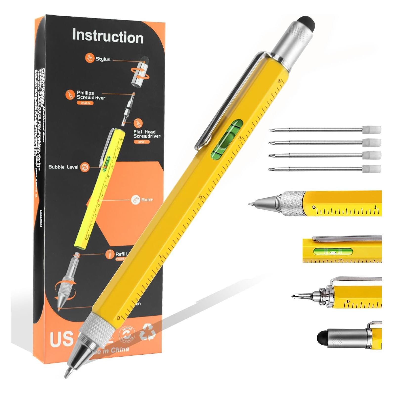 Bolígrafo Multifuncional TVBEST 6 en 1 Regalo para Hombres