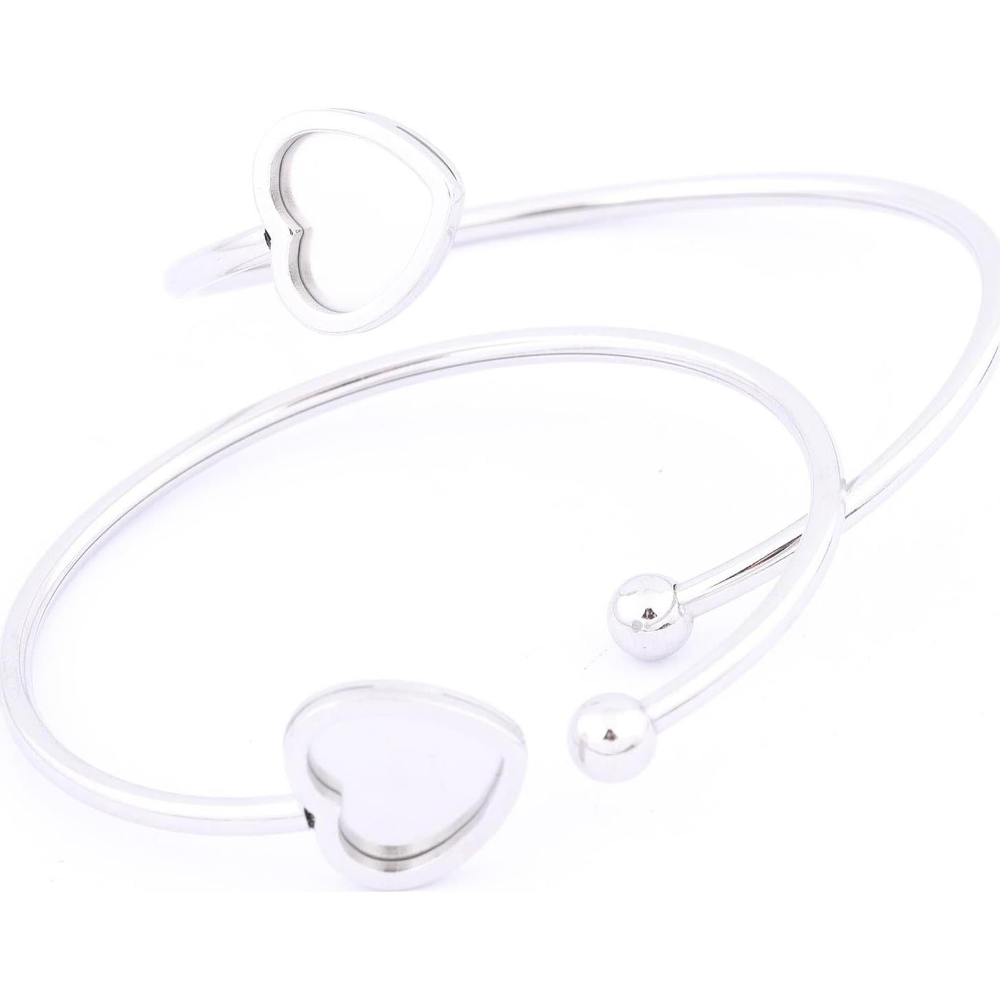 5 Piezas Base de Pulsera Ajustable Reidgaller Acero Inoxidable 12mm