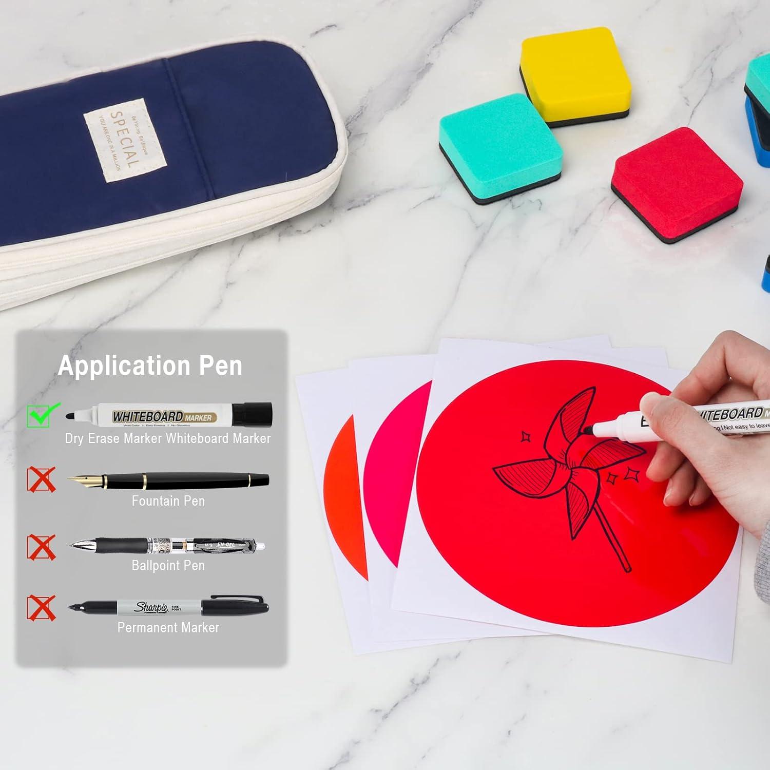 Puntos de Borrado en Seco HOXHA 40 Pcs 15.24 cm 10 Colores