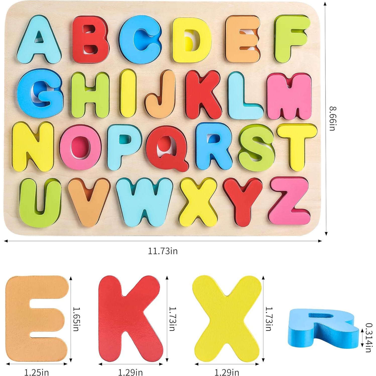 Rompecabezas de Madera Aile Alfabeto Educativo 3-5 Años