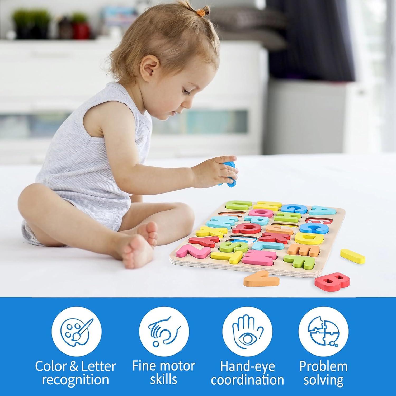 Rompecabezas de Madera Aile Alfabeto Educativo 3-5 Años