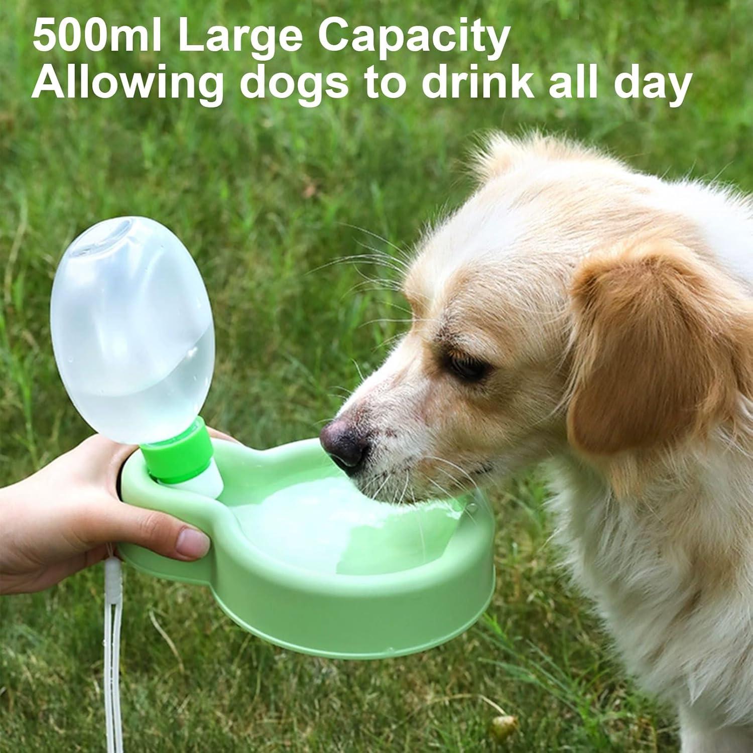 Dispensador de Agua para Perros Portátil RMNHPTK 500ml Verde