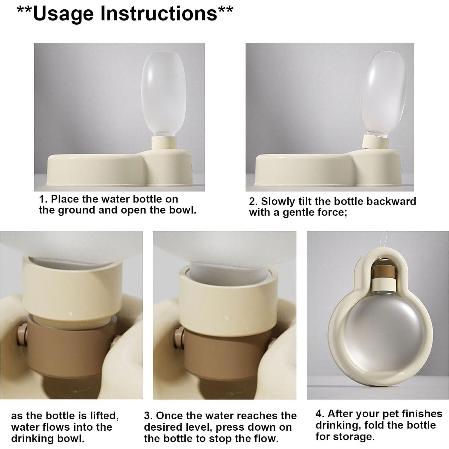 Dispensador de Agua para Perros Portátil RMNHPTK 500ml Verde