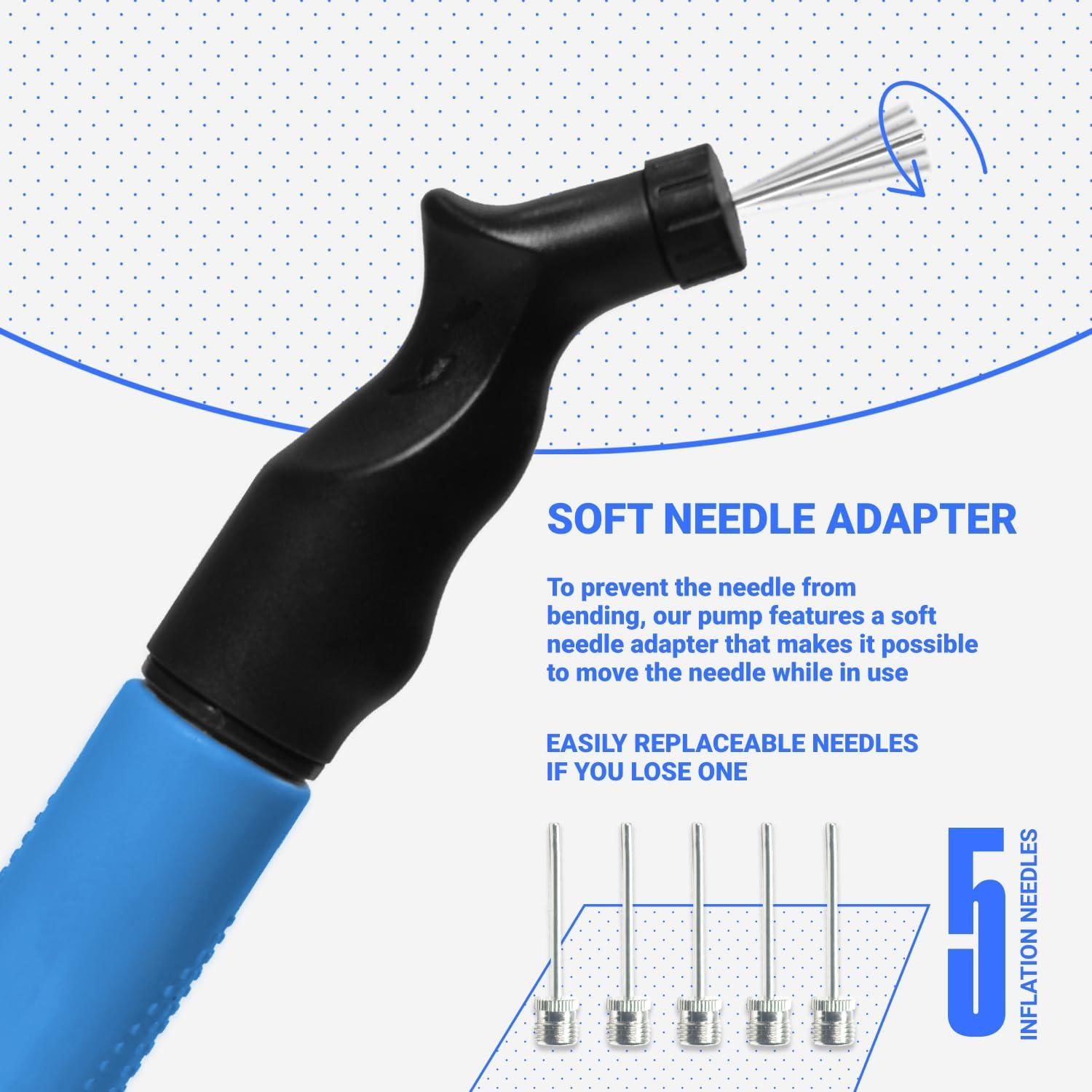 Bomba de Pelotas SPORTBIT Manual - Inflador para Voleibol y Fútbol