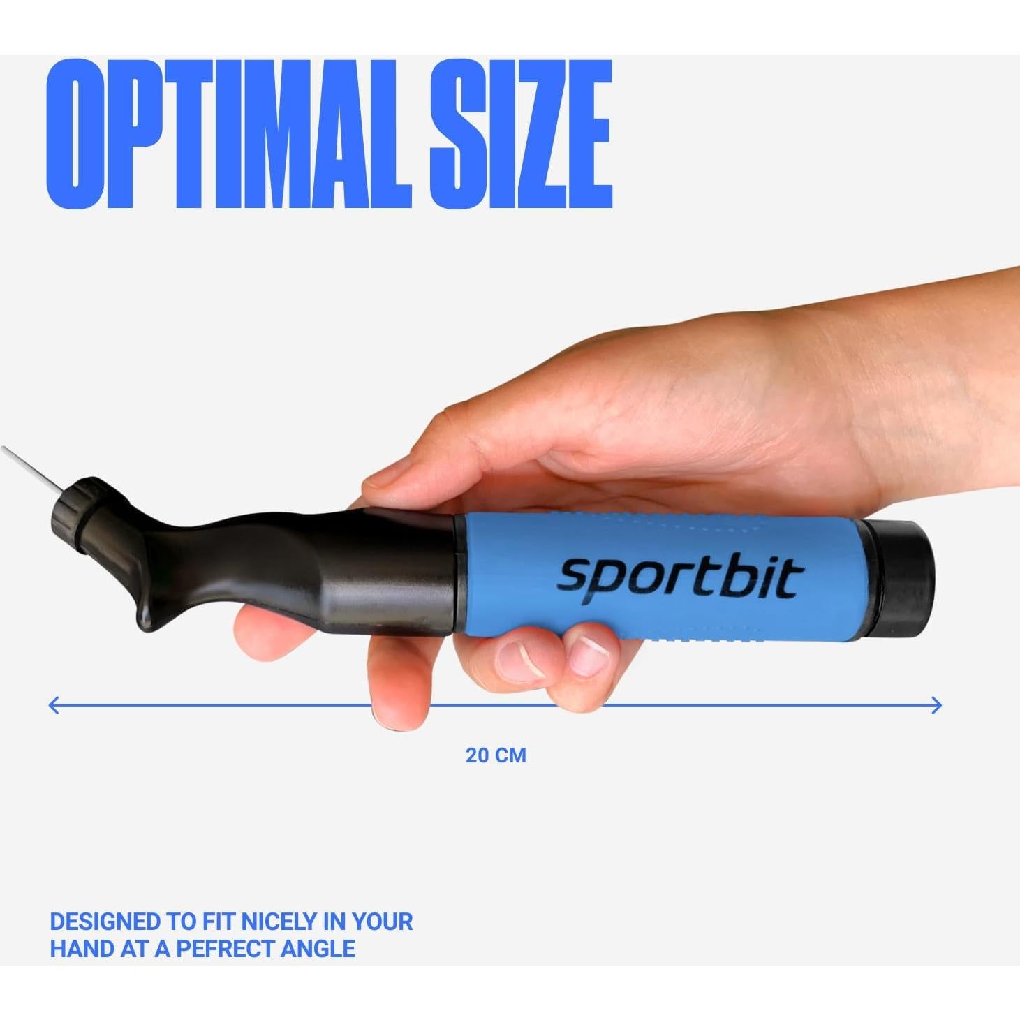 Bomba de Pelotas SPORTBIT Manual - Inflador para Voleibol y Fútbol