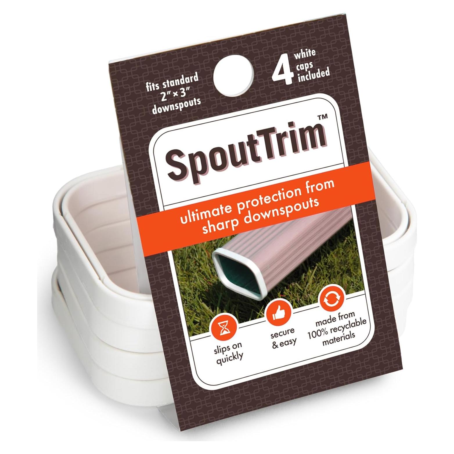 Tapa de Seguridad para Bajantes 5.08x7.62cm SpoutTrim - Paquete de 4