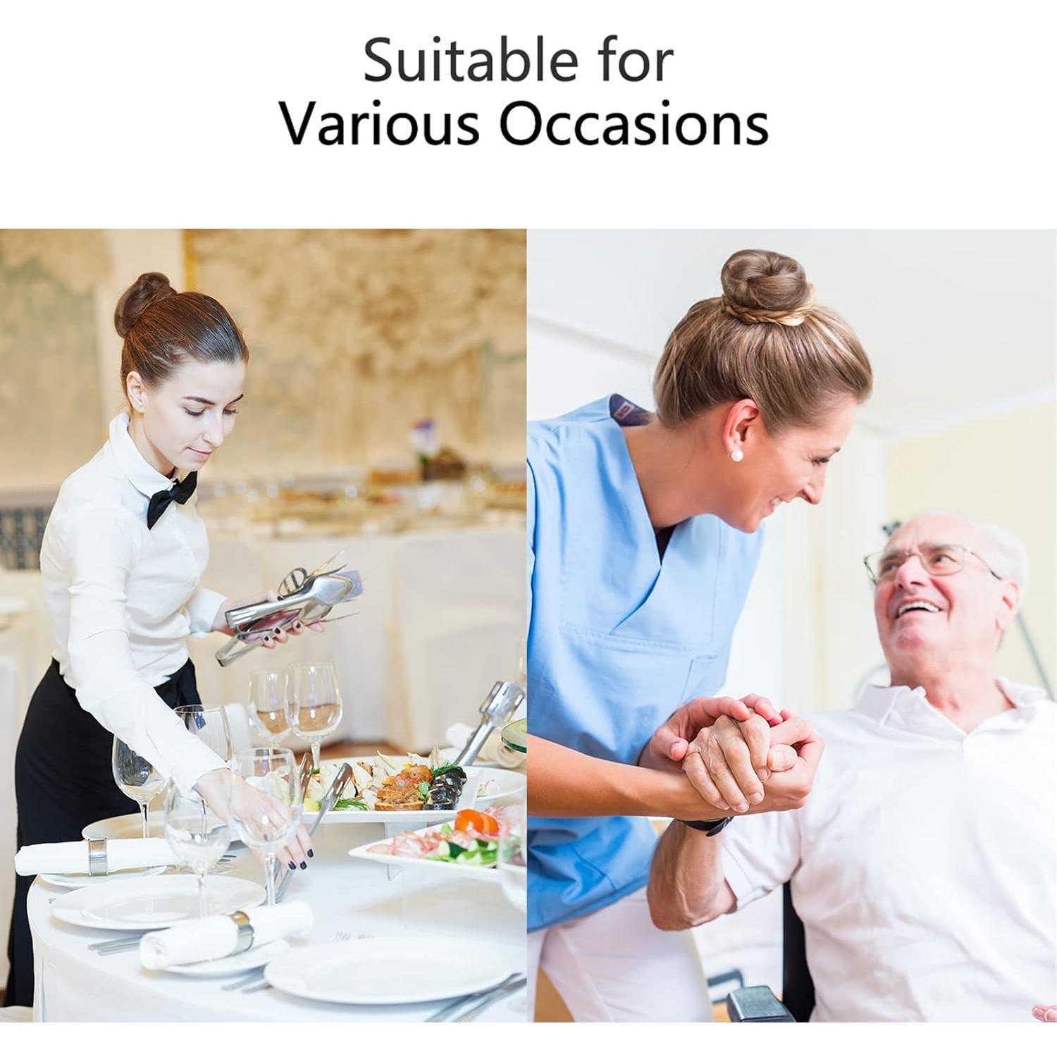 Redes para Moño de Cabello Zonon Beige + 40 Pines U