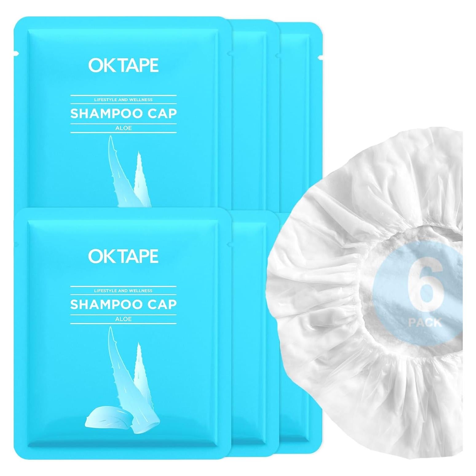 Gorro de Champú Sin Agua OK TAPE Aloe Vera - 6 Paquetes