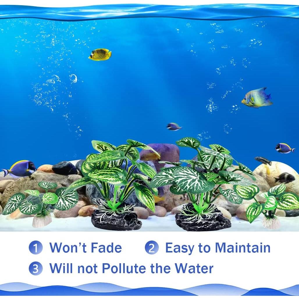 4 Plantas Artificiales para Acuario Vtapliea - Decoración Betta