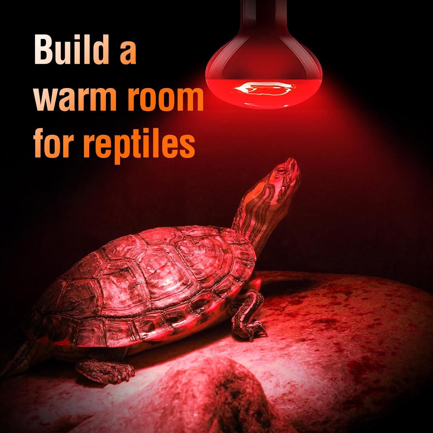 Bombilla de Calor Nocturna Roja Leoterra 50W 2PACK para Reptiles