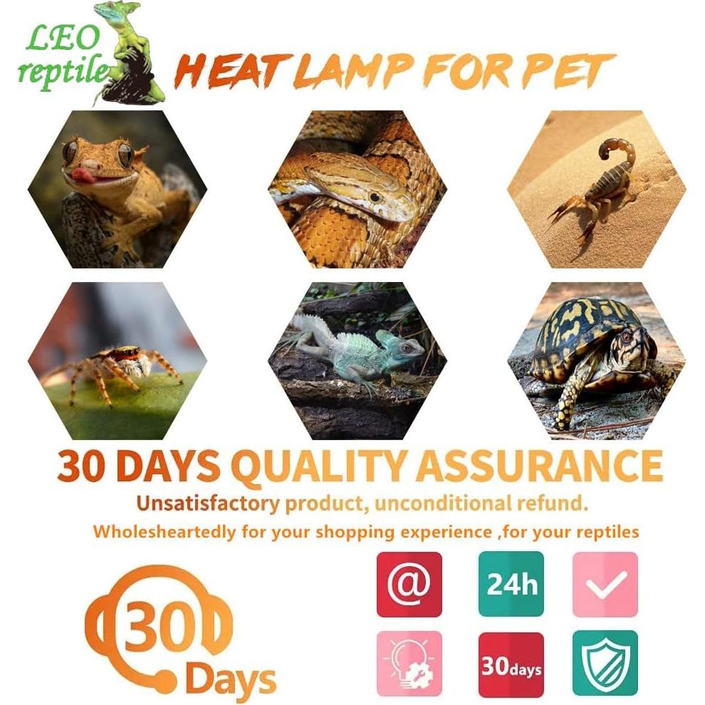 Bombilla de Calor Nocturna Roja Leoterra 50W 2PACK para Reptiles