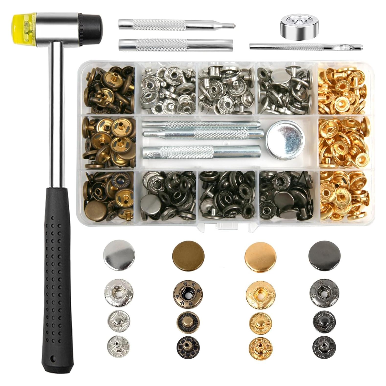 Kit de Broches a Presión MIFOLEU 12.5mm 486PCS Acero Inoxidable