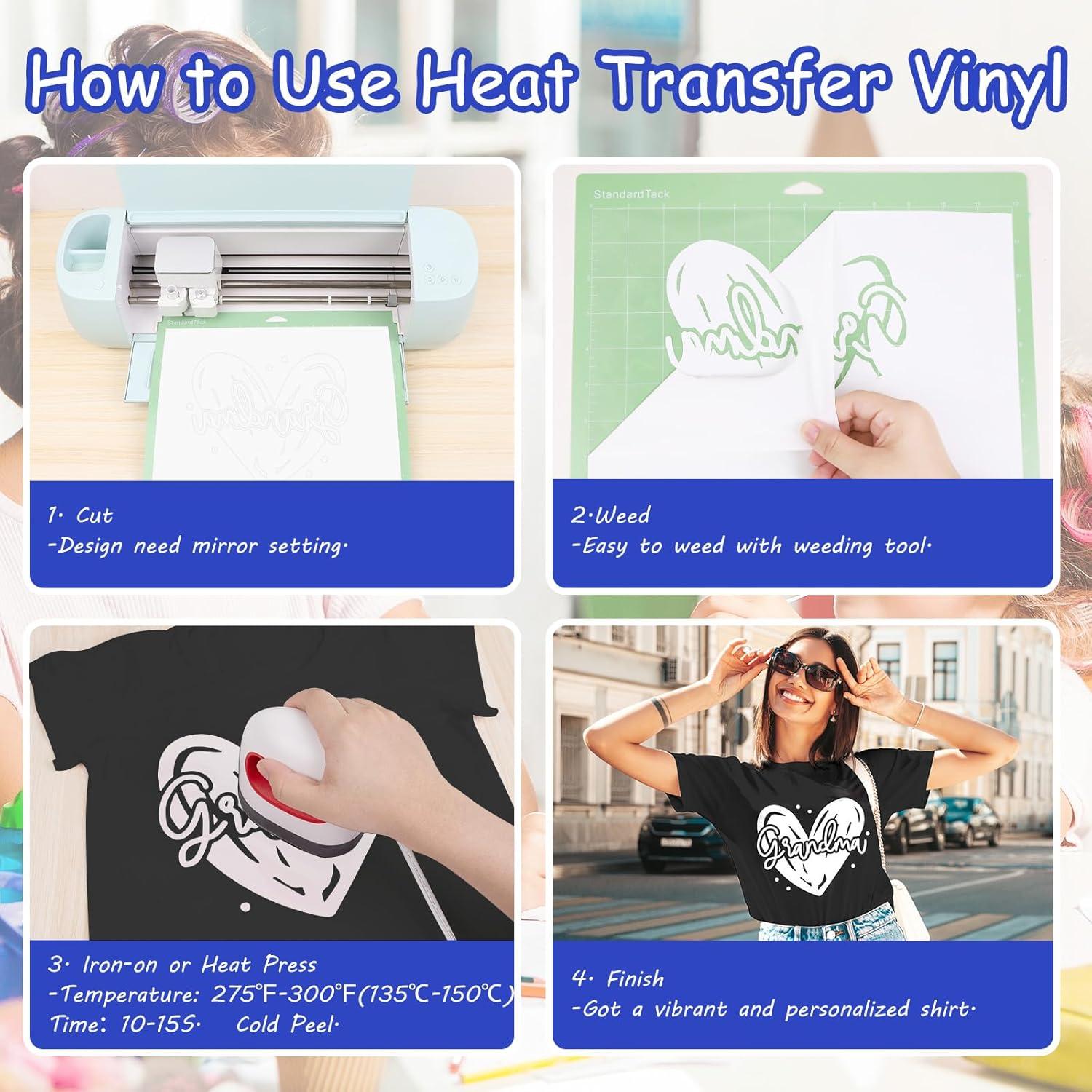 Vinilo de Transferencia de Calor TECKWRAP 24 Hojas 30.48x30.48cm Blanco