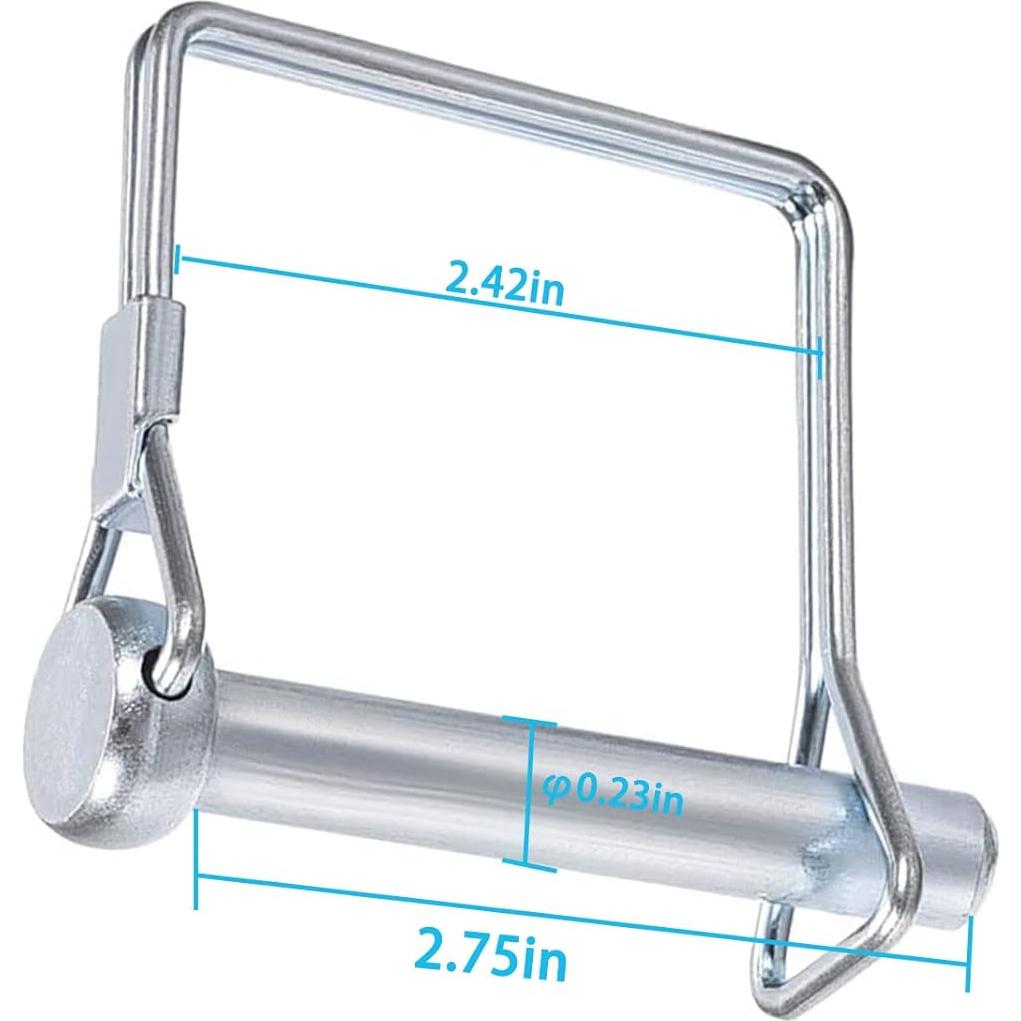 Cerrojo de Pasador de Enganche de Remolque BENLIUDH 10 Pcs 6.35 mm