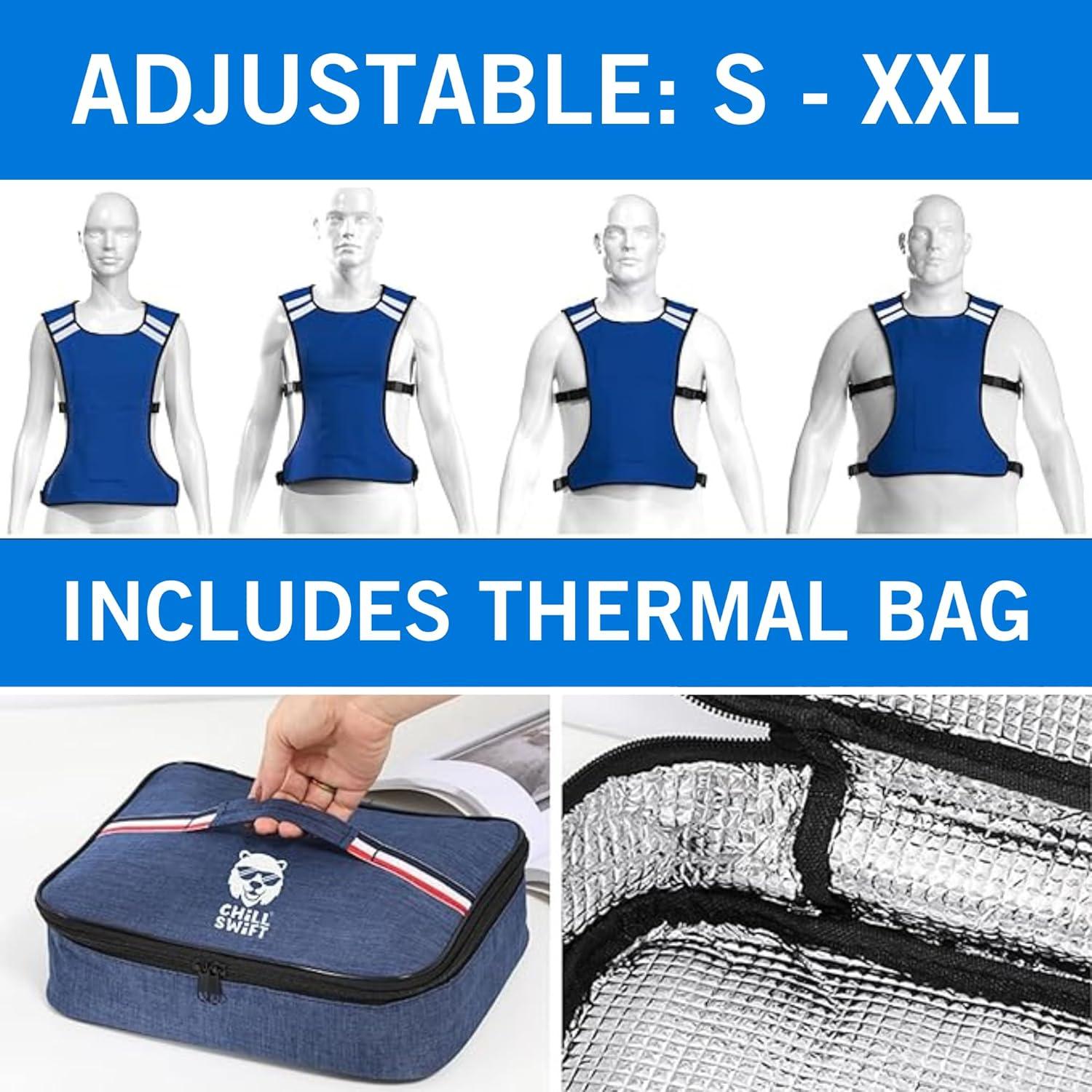 Chaleco Refrigerante New Home Innovations S-XXL 8 Paquetes Hielo