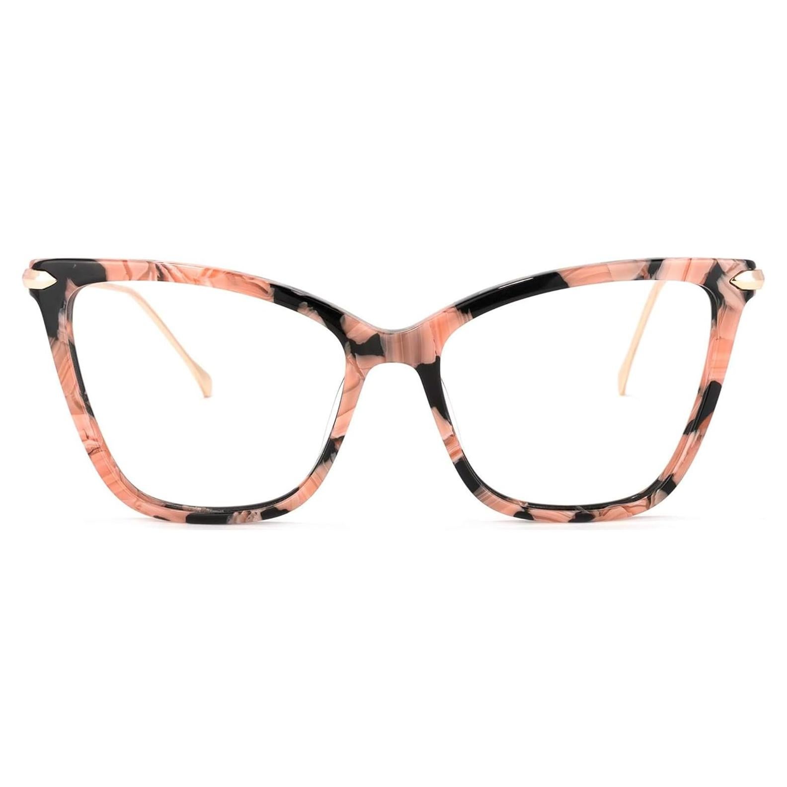 Gafas de Luz Azul Zeelool FX0206 Rosa Floral para Mujeres