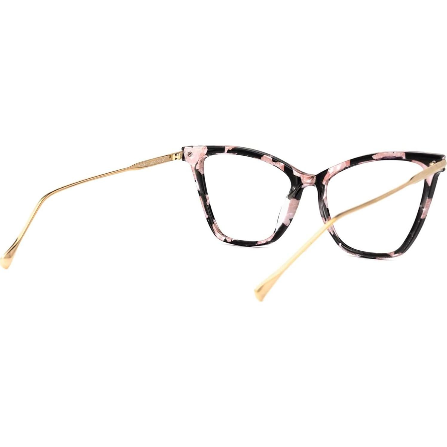 Gafas de Luz Azul Zeelool FX0206 Rosa Floral para Mujeres