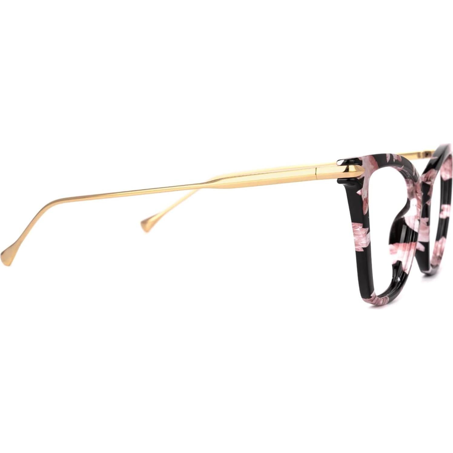 Gafas de Luz Azul Zeelool FX0206 Rosa Floral para Mujeres
