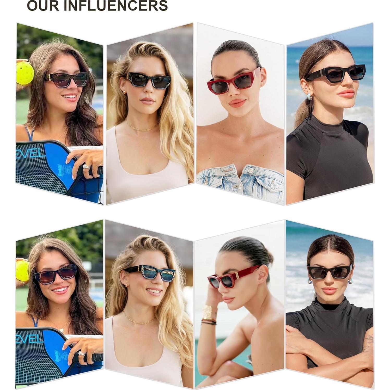 Gafas de sol cateye SOJOS UV400 para mujeres y hombres