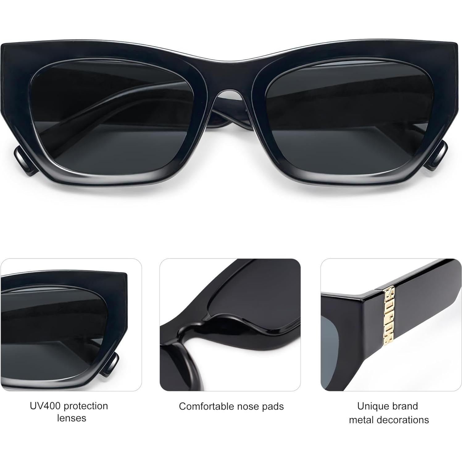 Gafas de sol cateye SOJOS UV400 para mujeres y hombres