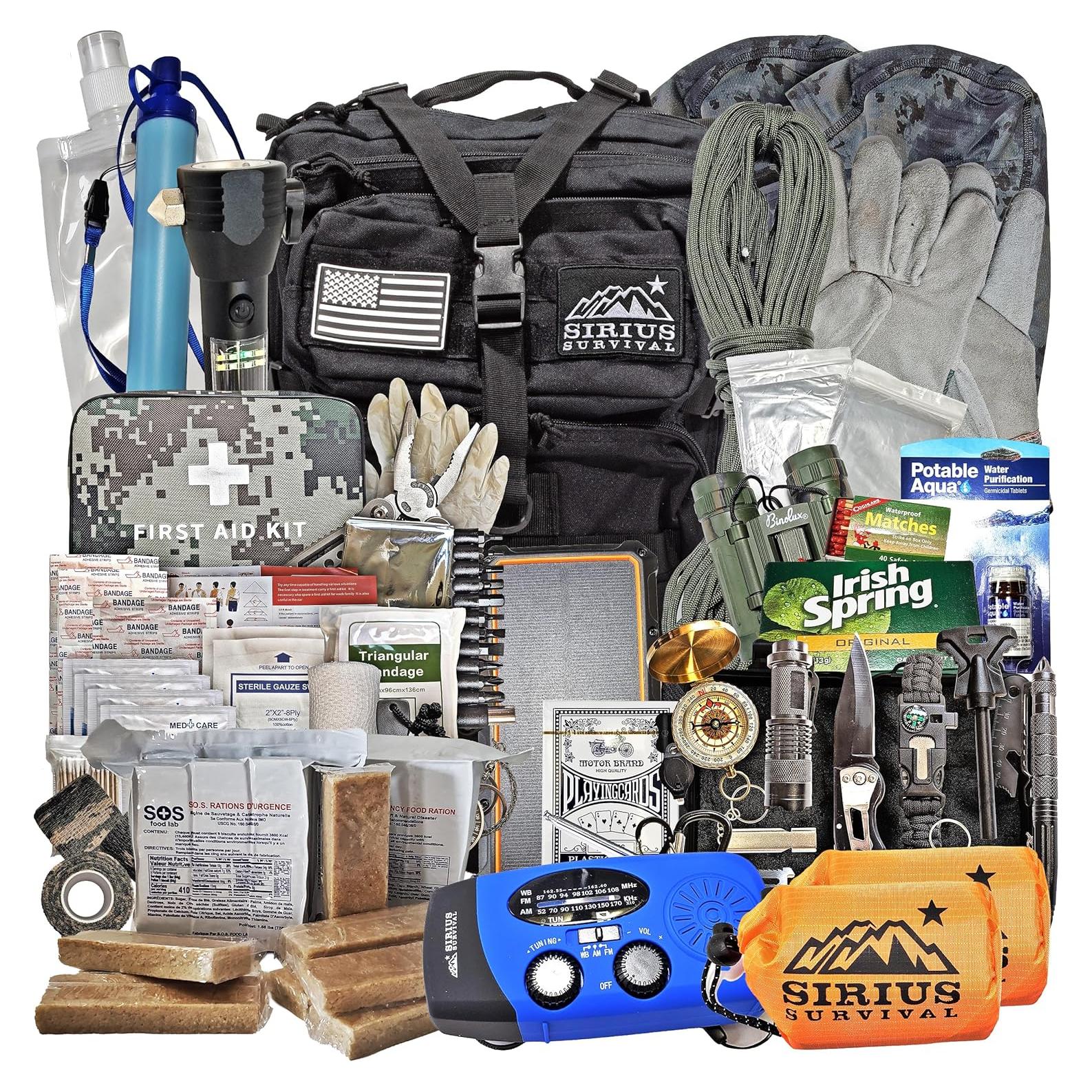 Kit de Supervivencia de Emergencia Sirius 50L para 2 Personas