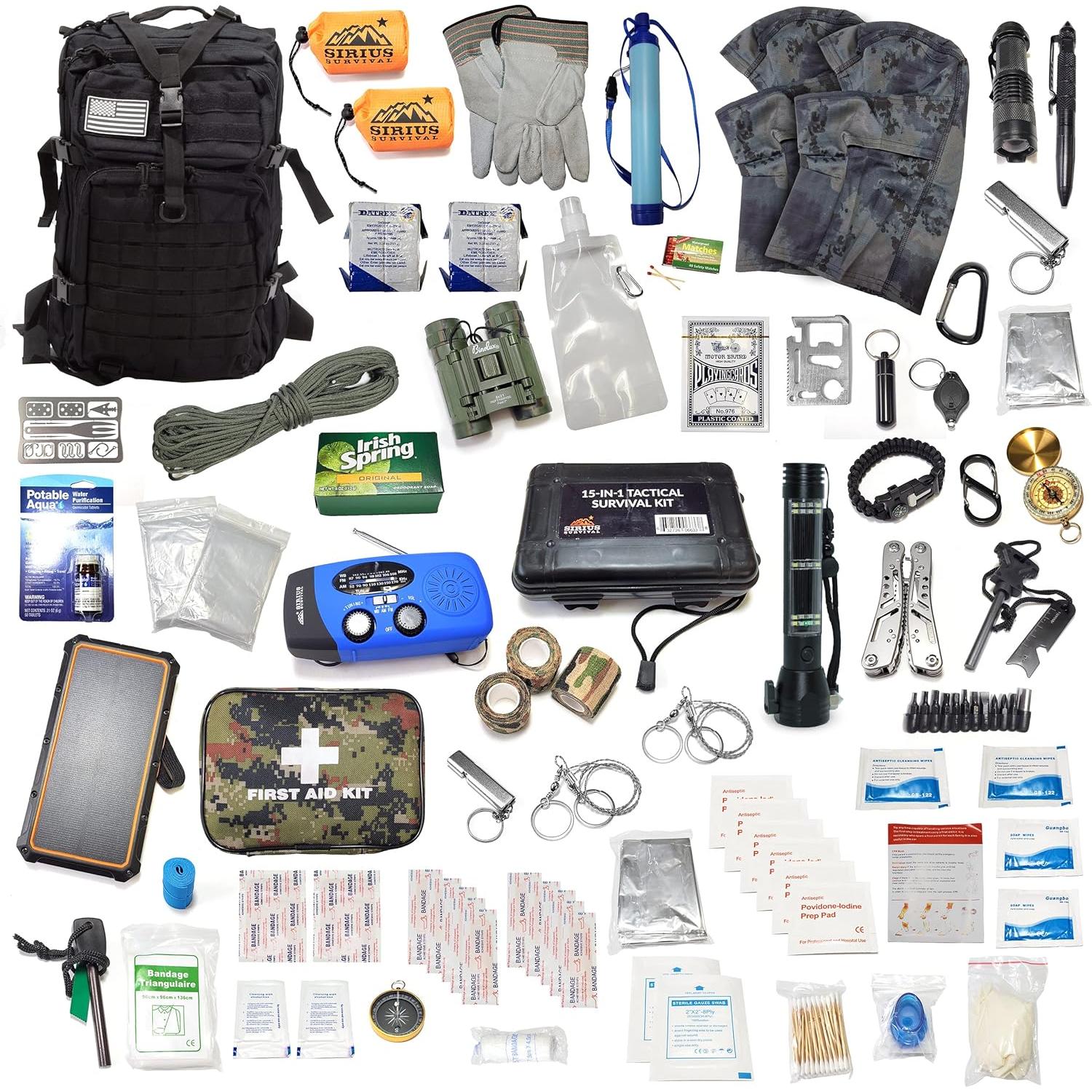 Kit de Supervivencia de Emergencia Sirius 50L para 2 Personas