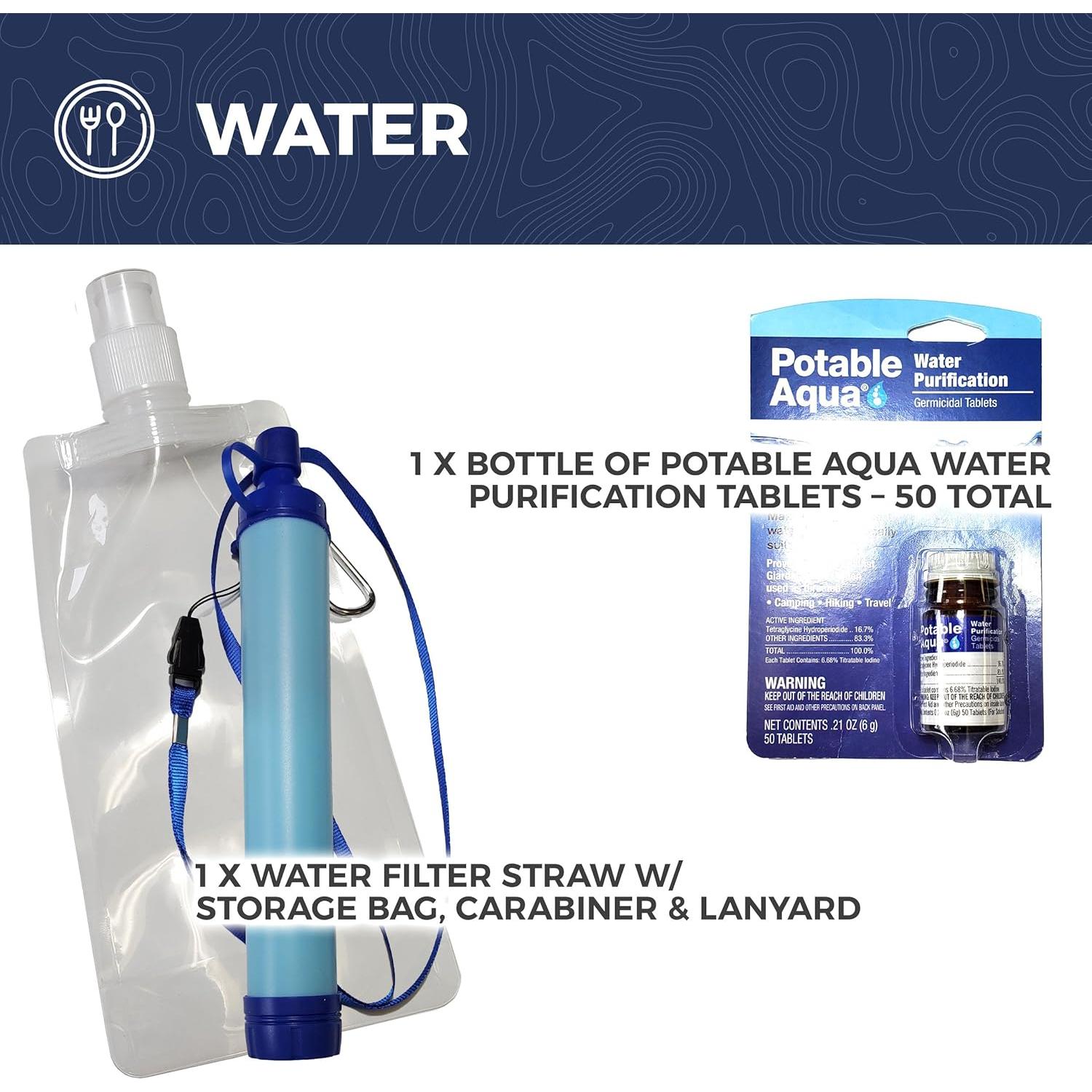 Kit de Supervivencia de Emergencia Sirius 50L para 2 Personas