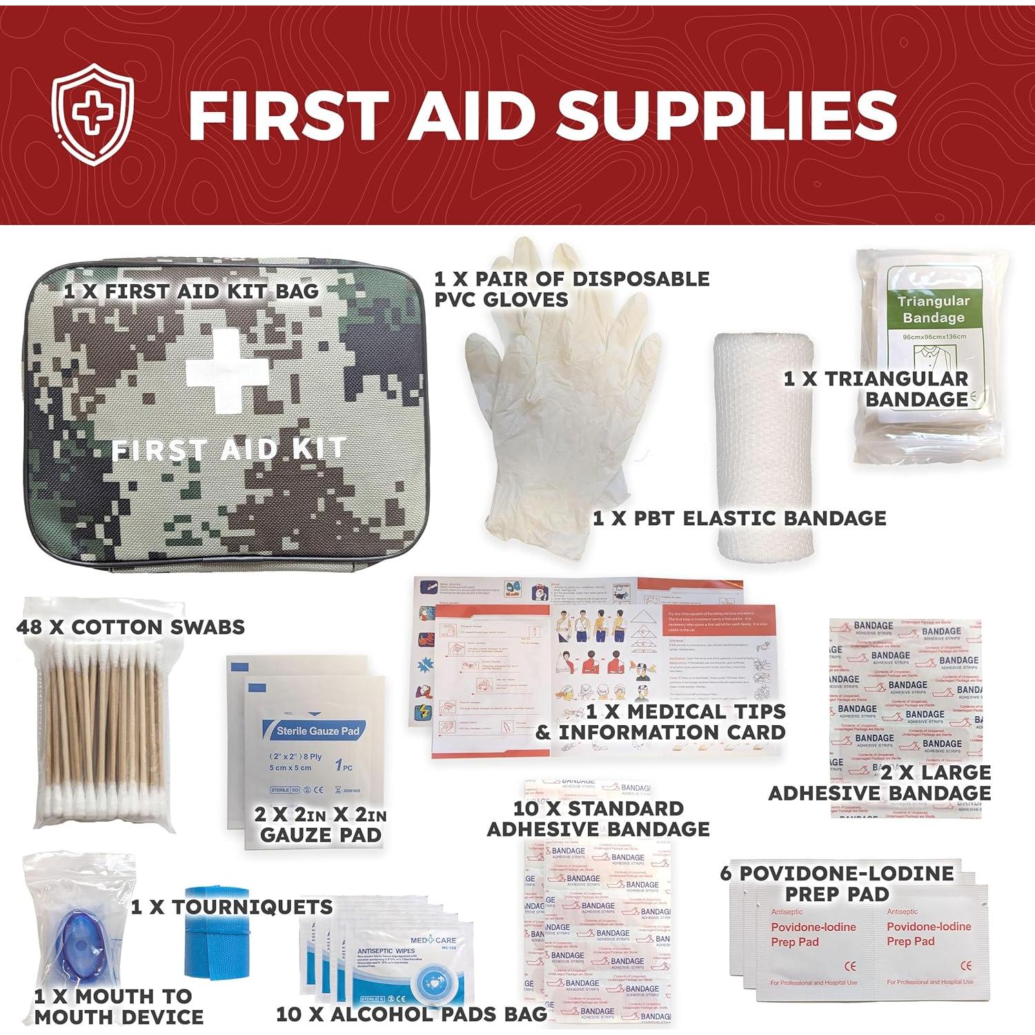 Kit de Supervivencia de Emergencia Sirius 50L para 2 Personas