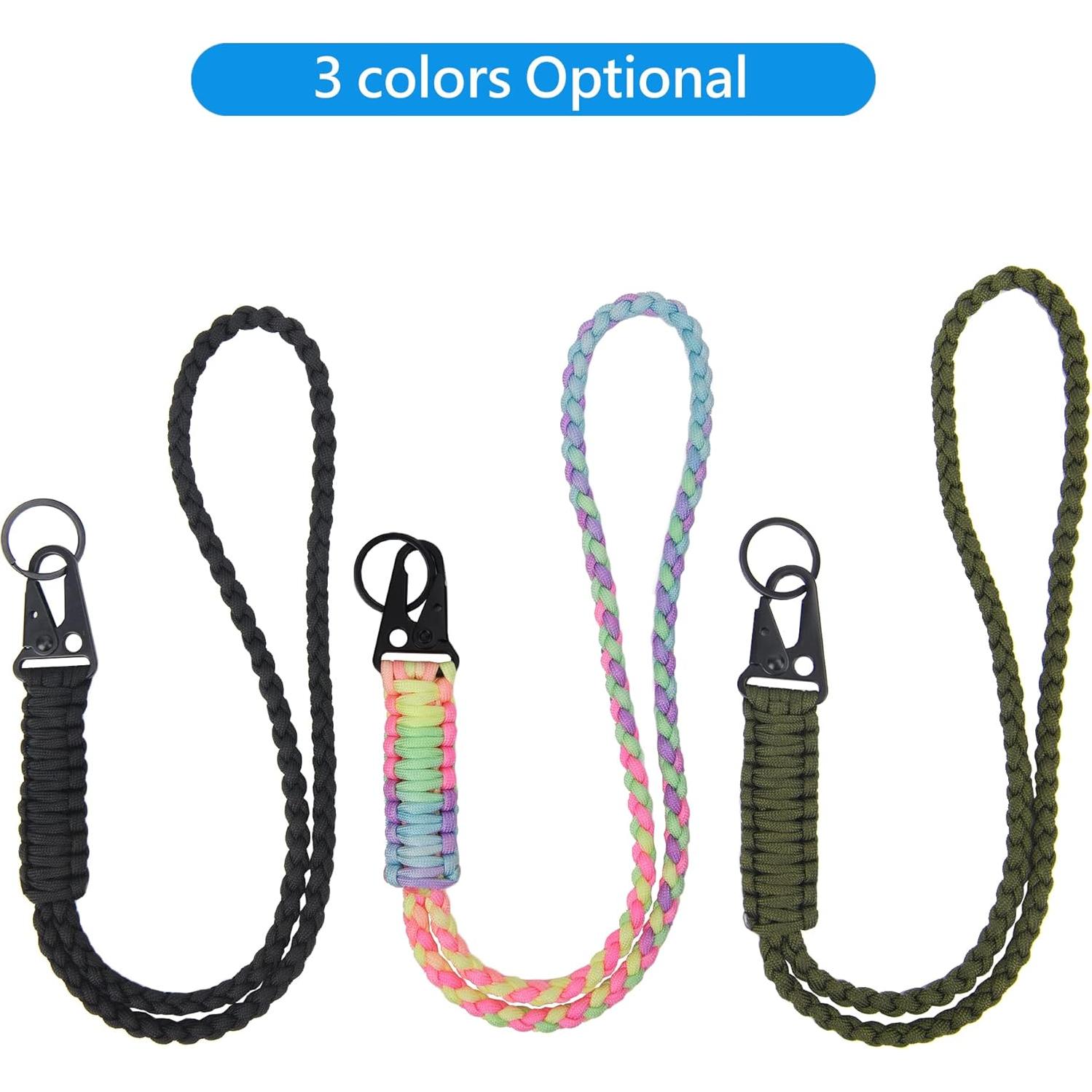 Llavero de Paracord Militar LAREDTREE Verde 50 cm Resistente