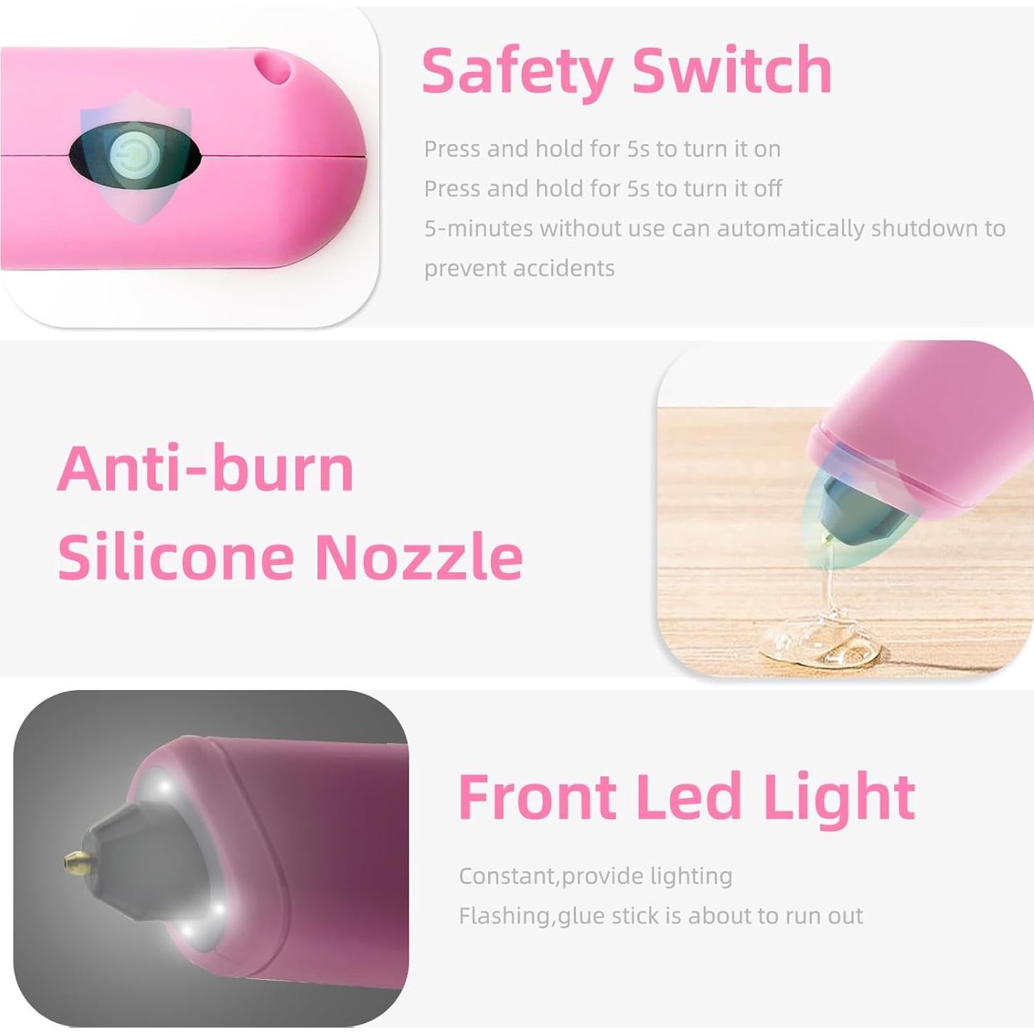 Pistola de Pegamento Caliente Inalámbrica Liumai 4000mAh LED