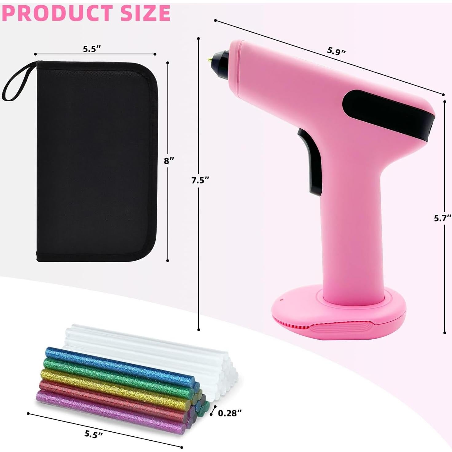 Pistola de Pegamento Caliente Inalámbrica Liumai 4000mAh LED