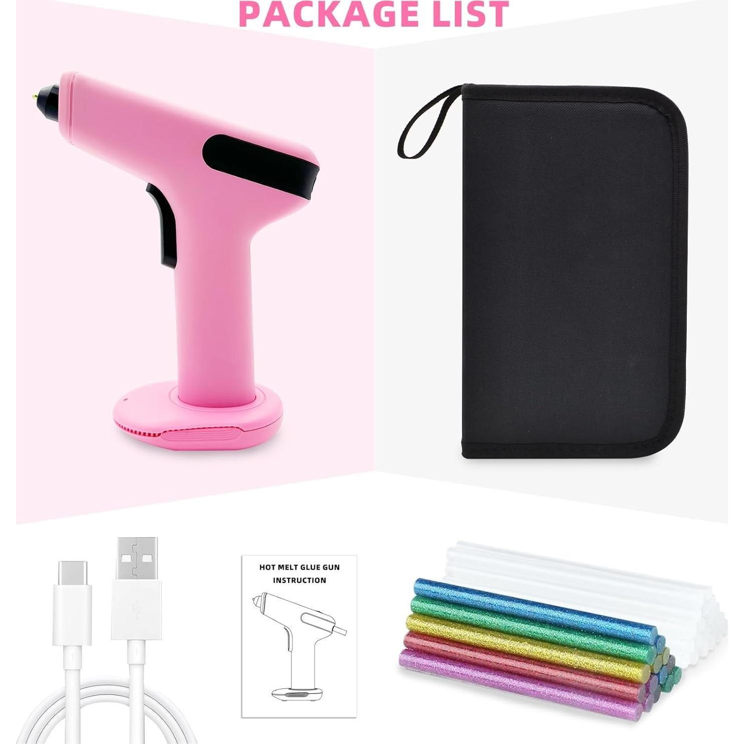 Pistola de Pegamento Caliente Inalámbrica Liumai 4000mAh LED