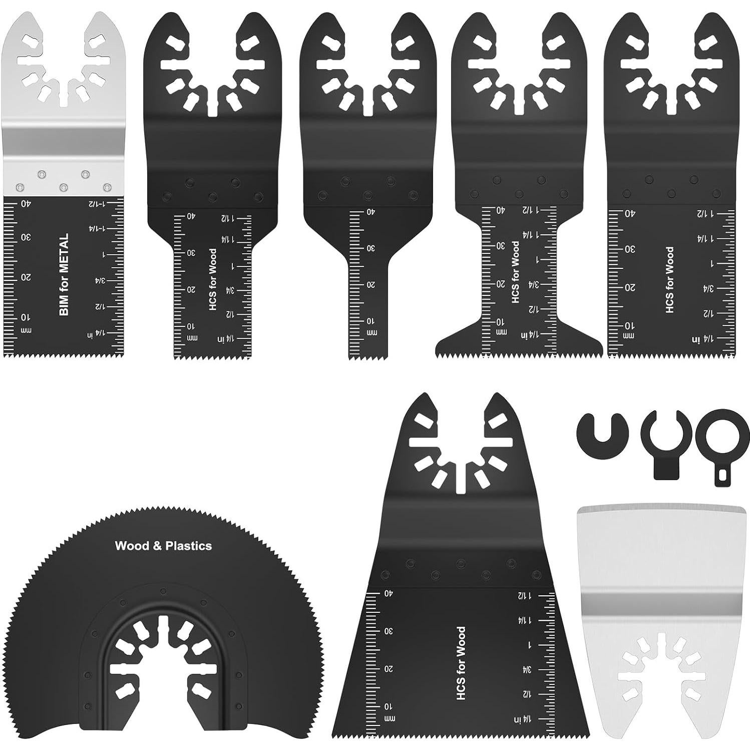 Juego de 8 Cuchillas para Sierra Oscilante Abizarch - Acero Inoxidable