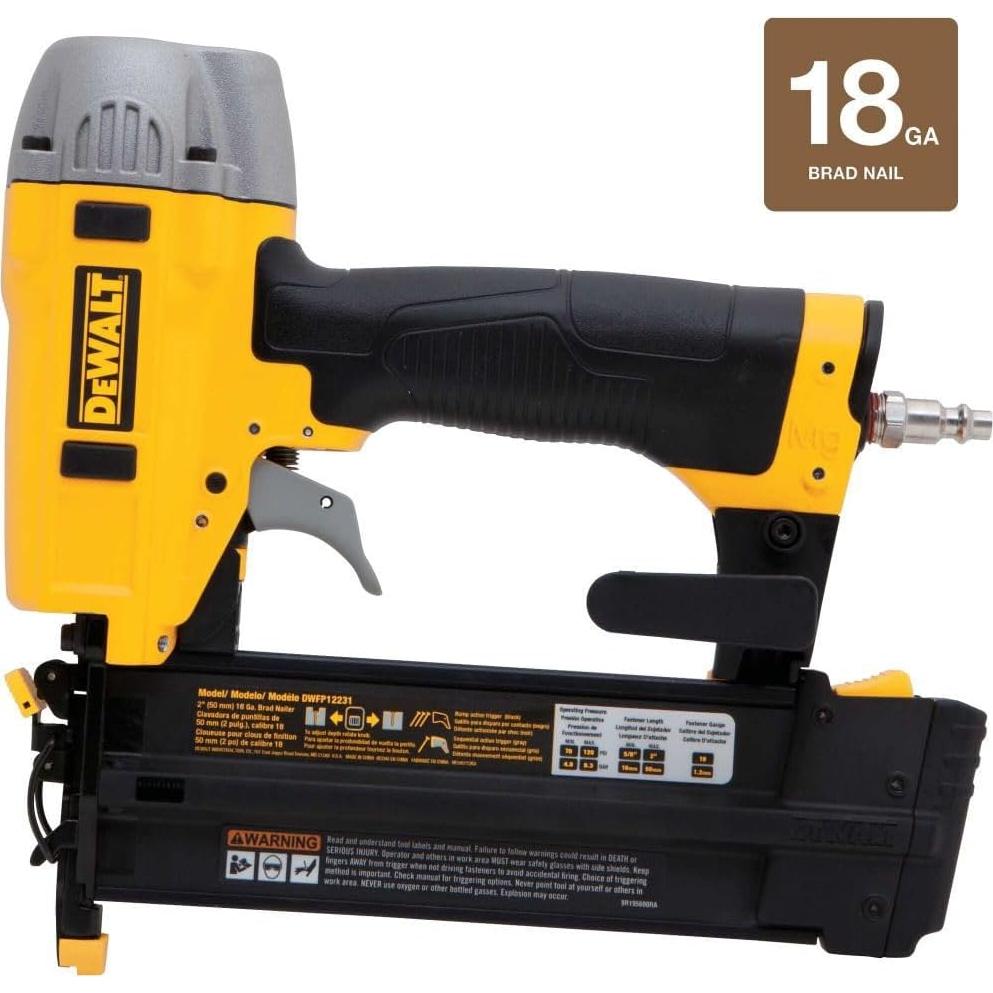 Kit de Clavadora Neumática DEWALT DWFP12231 18GA 1.2kg