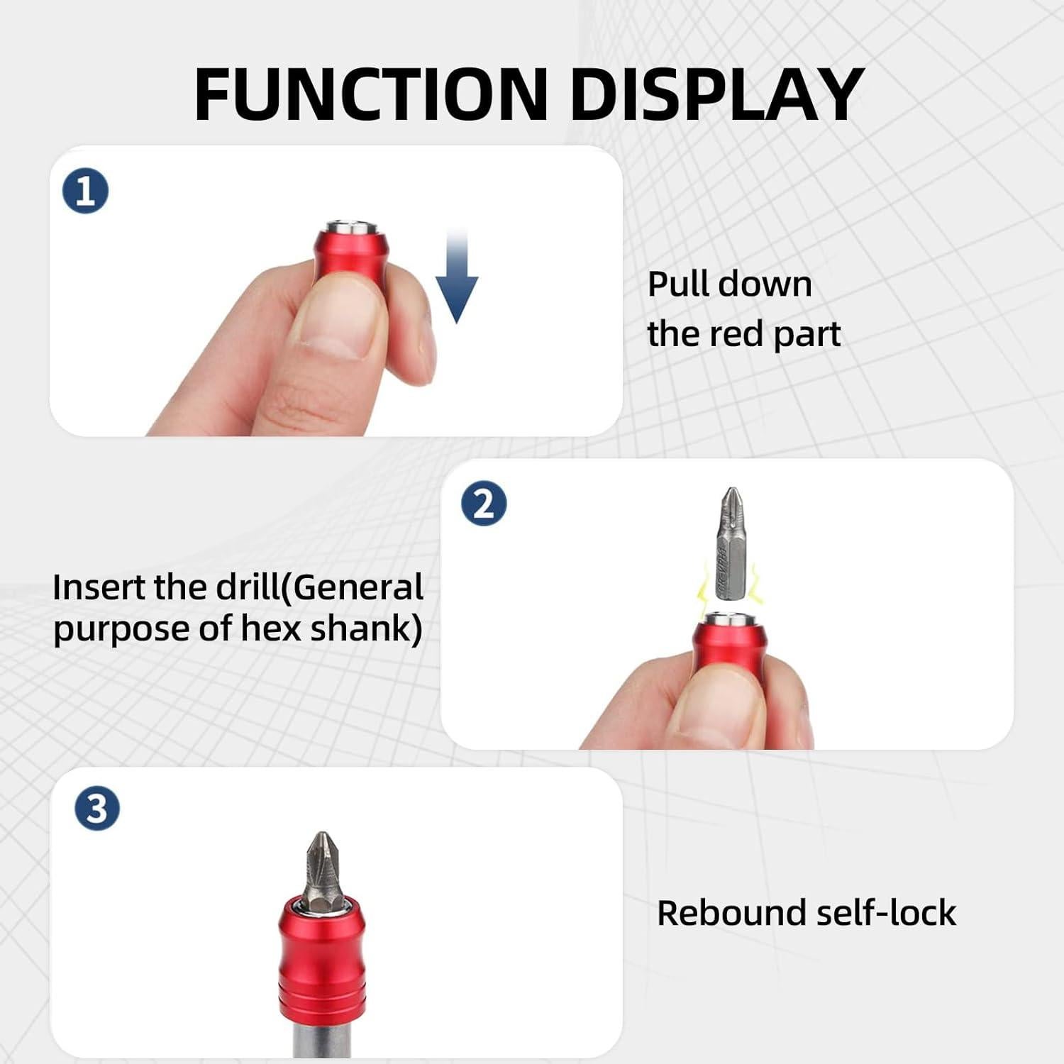 Soporte de Broca Magnético MXCOIRTP 60mm 2 Piezas Hexagonal