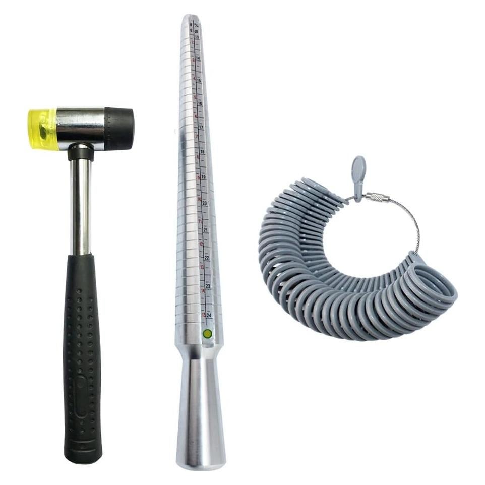 Conjunto de Medidores de Anillos NIUPIKA con Martillo de Goma