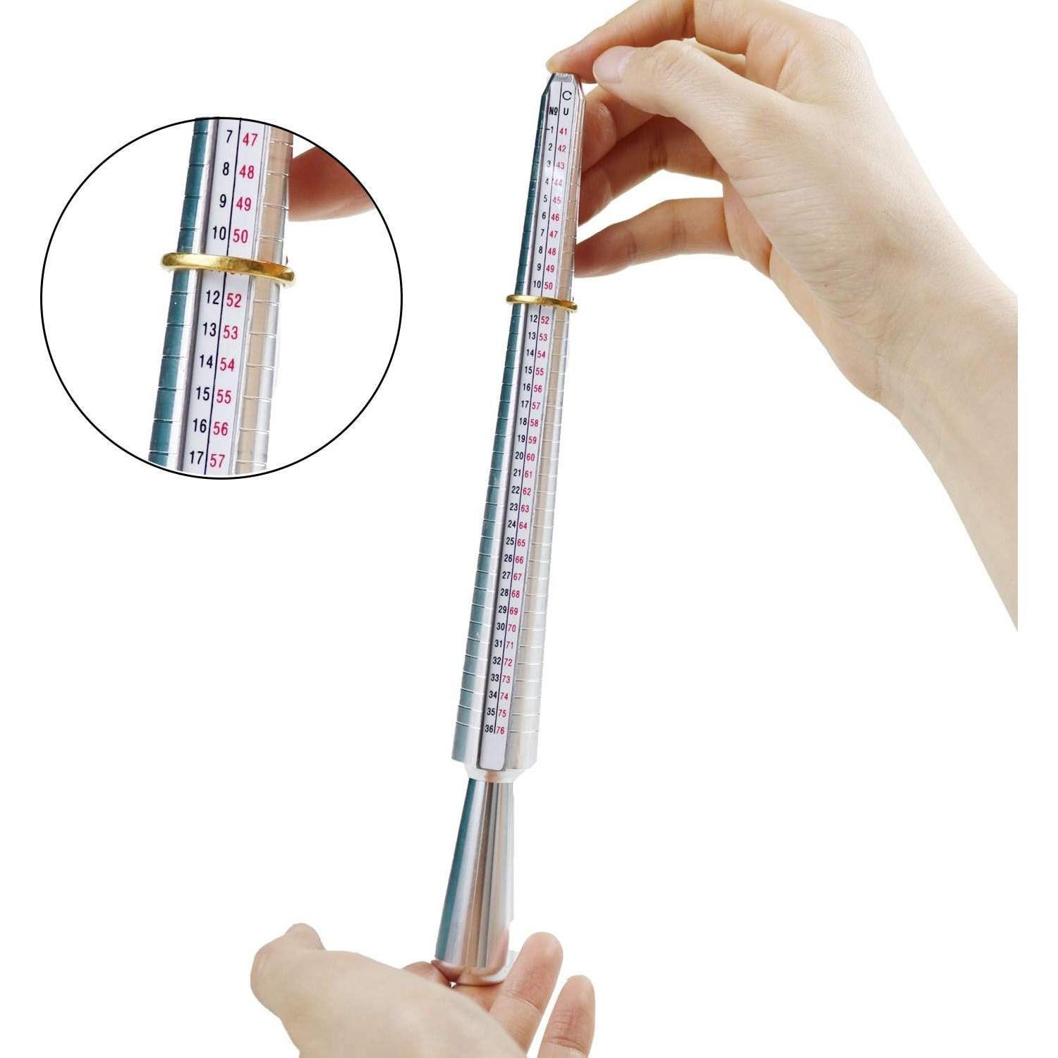 Conjunto de Medidores de Anillos NIUPIKA con Martillo de Goma